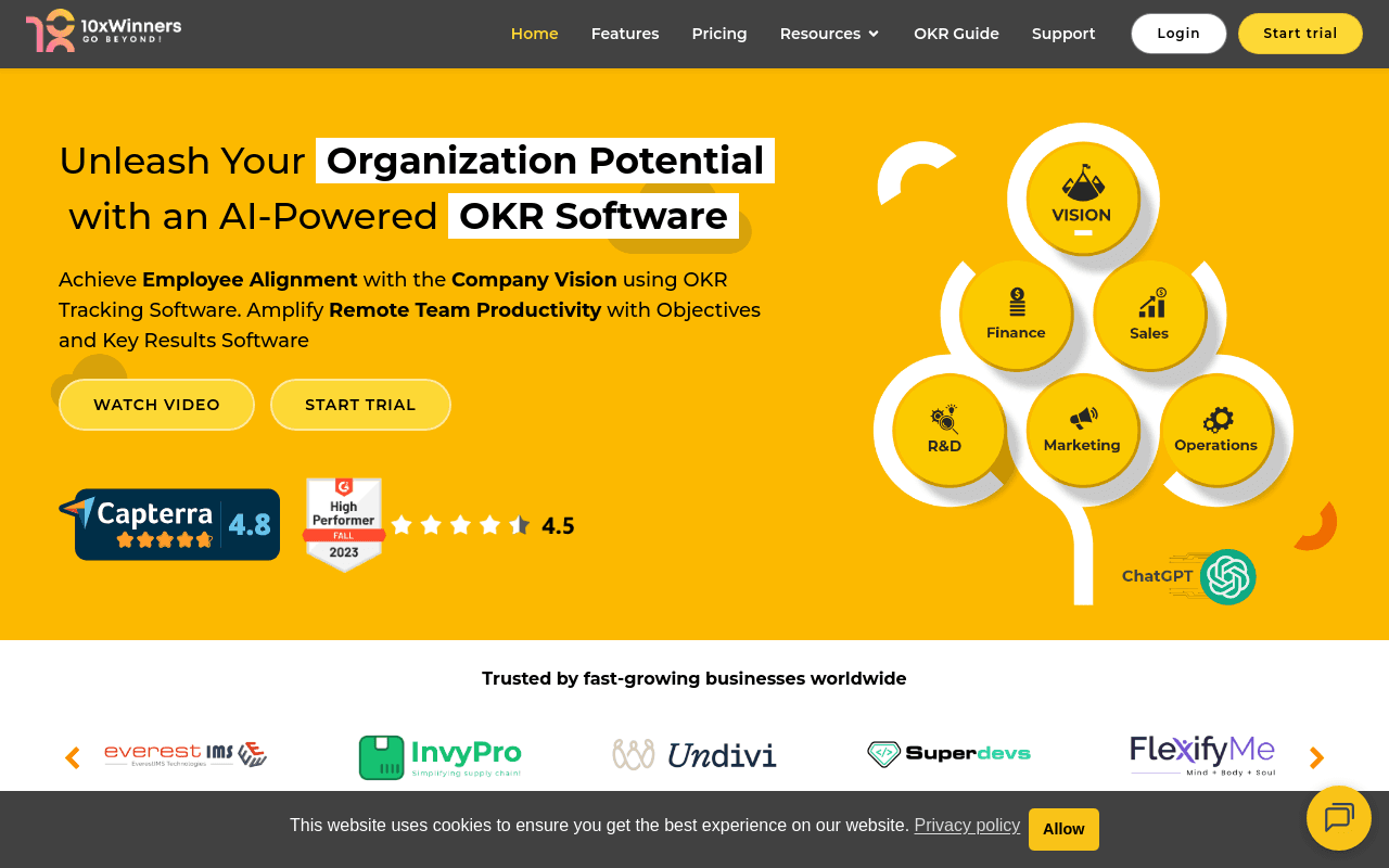 Программное обеспечение 10xWinners OKR