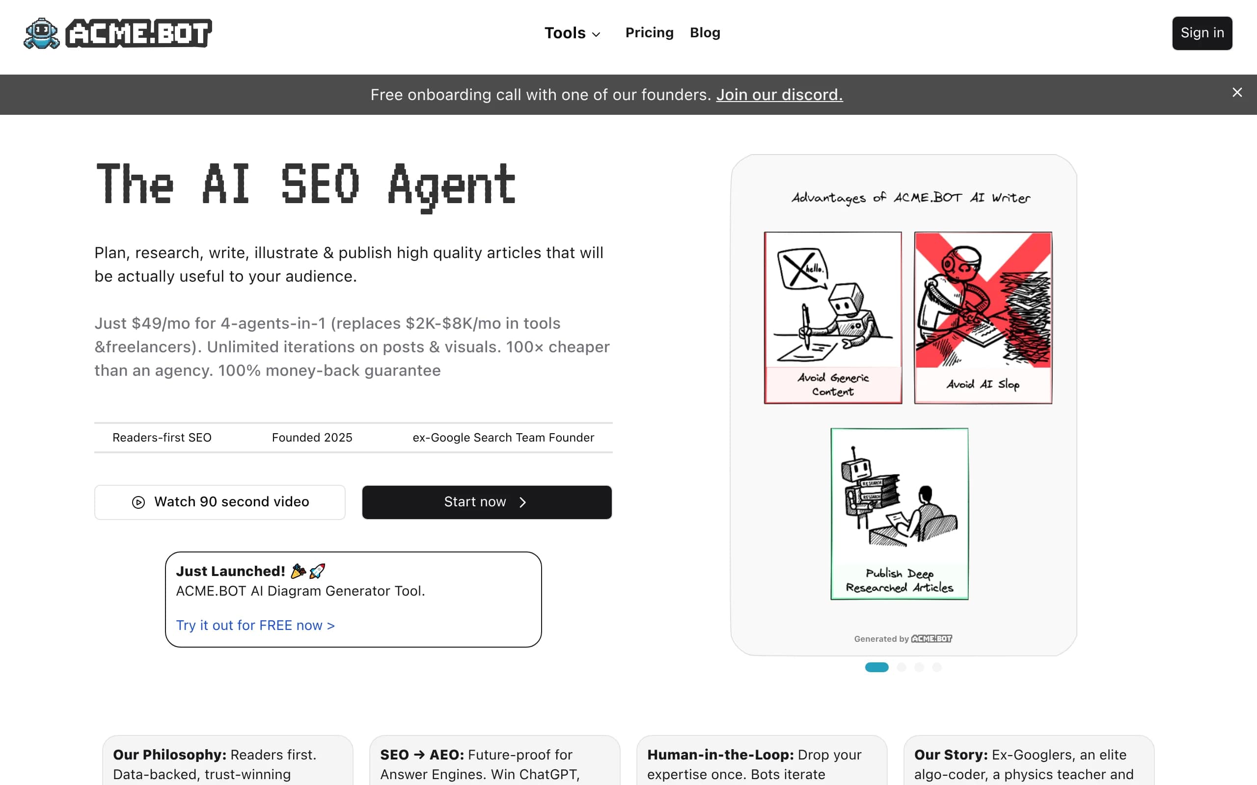 ACME.BOT - AI SEO Writer + AI Diagram Generator