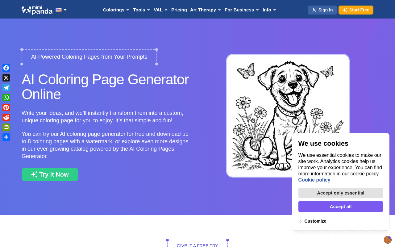 AI Coloring Page Generator Online
