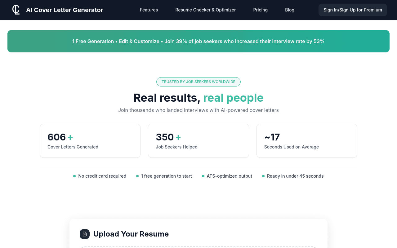 AI Cover Letter Generator