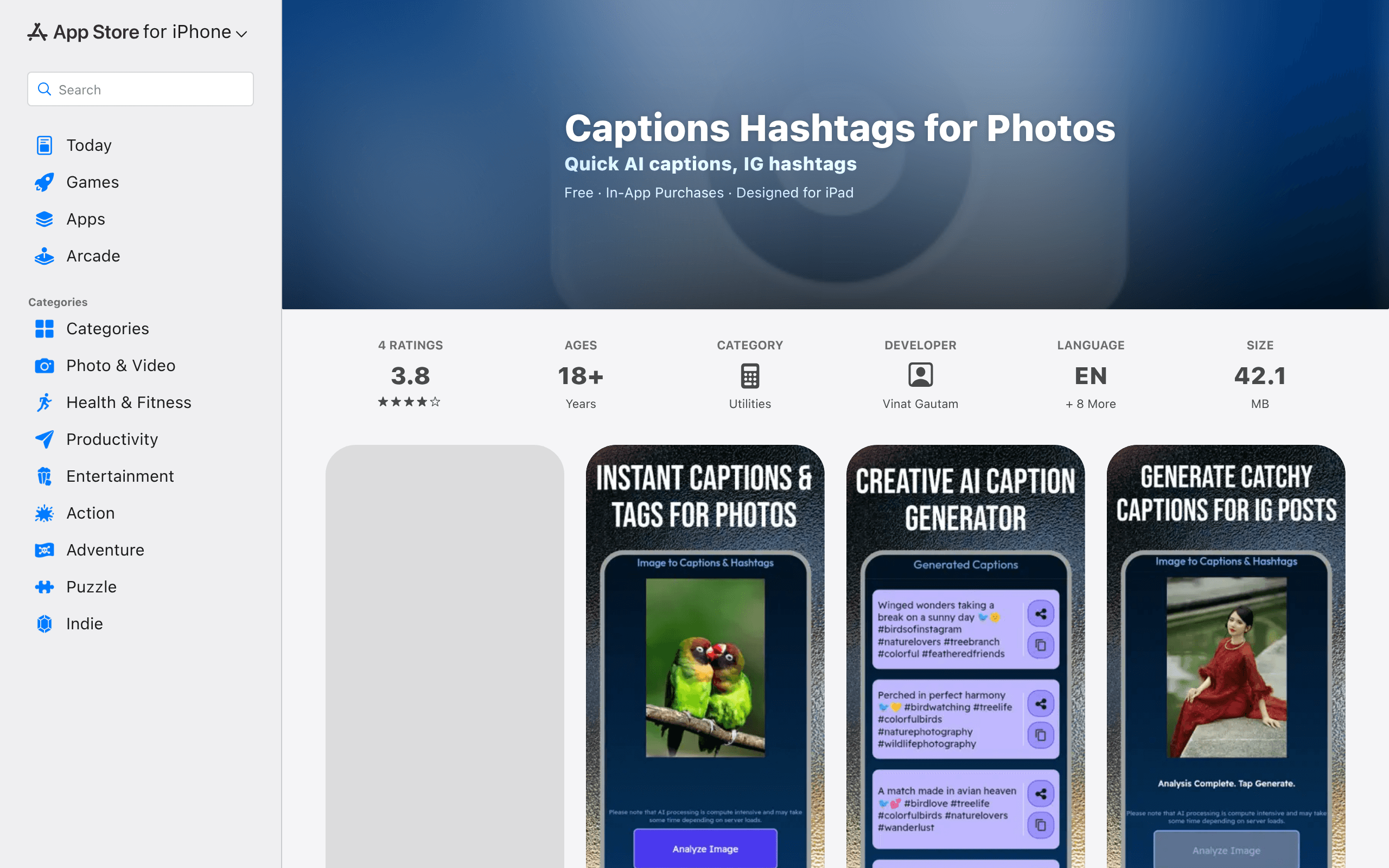 AI Image to Caption Generator