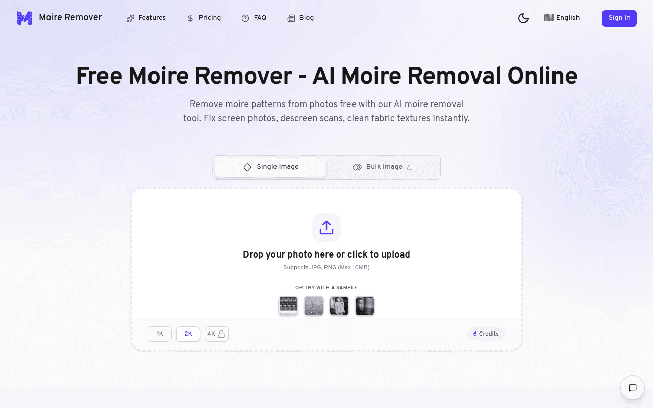 AI Moire Remover