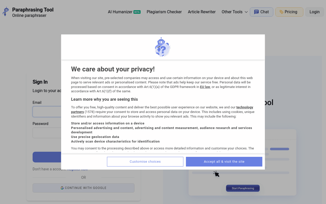 AI Powered Free Paraphraser