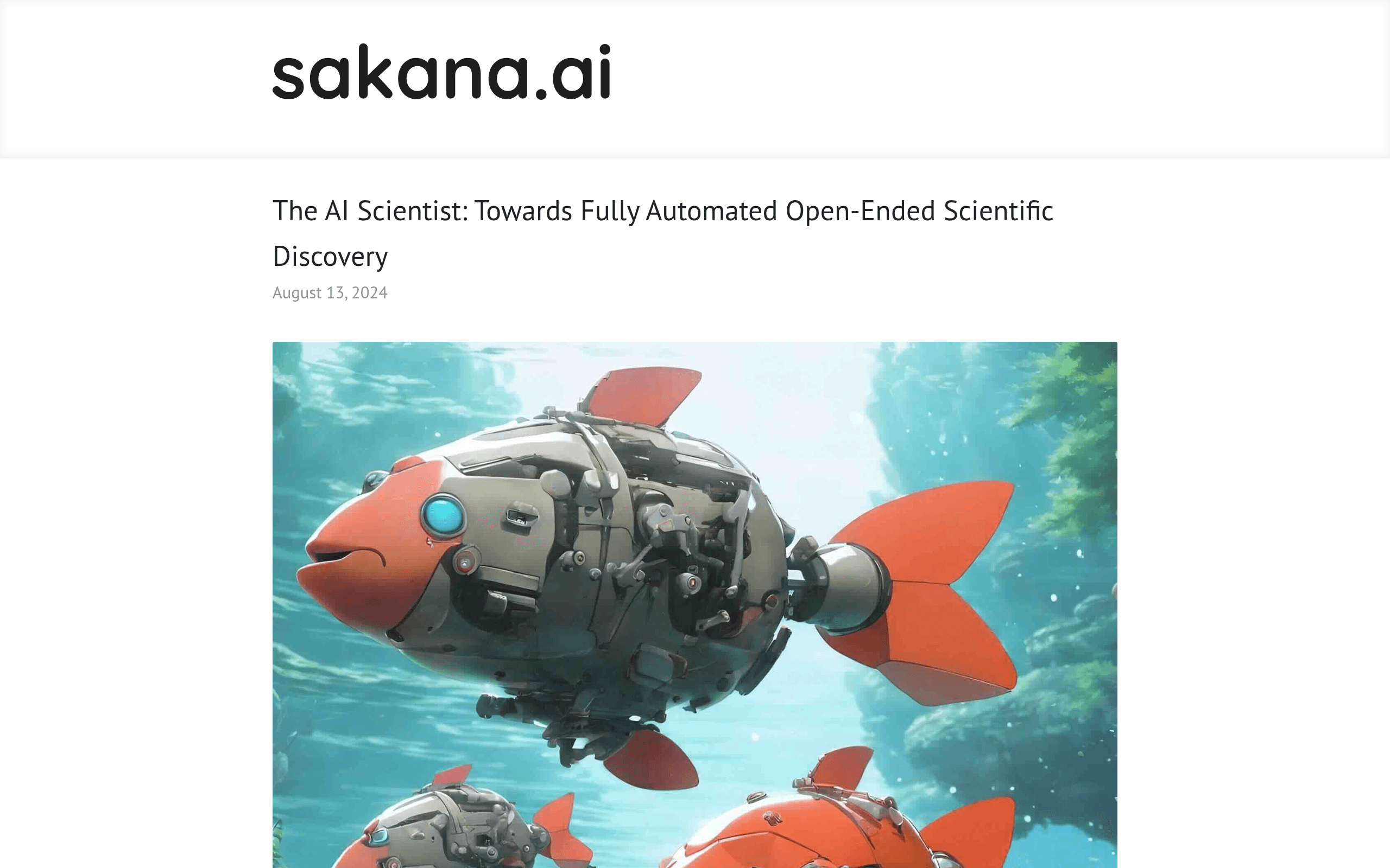 AI Scientist by Sakana