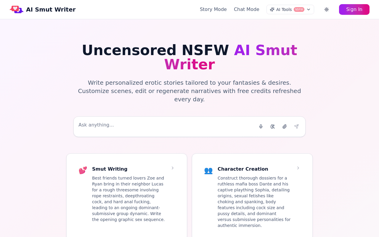 AI Smut Writer