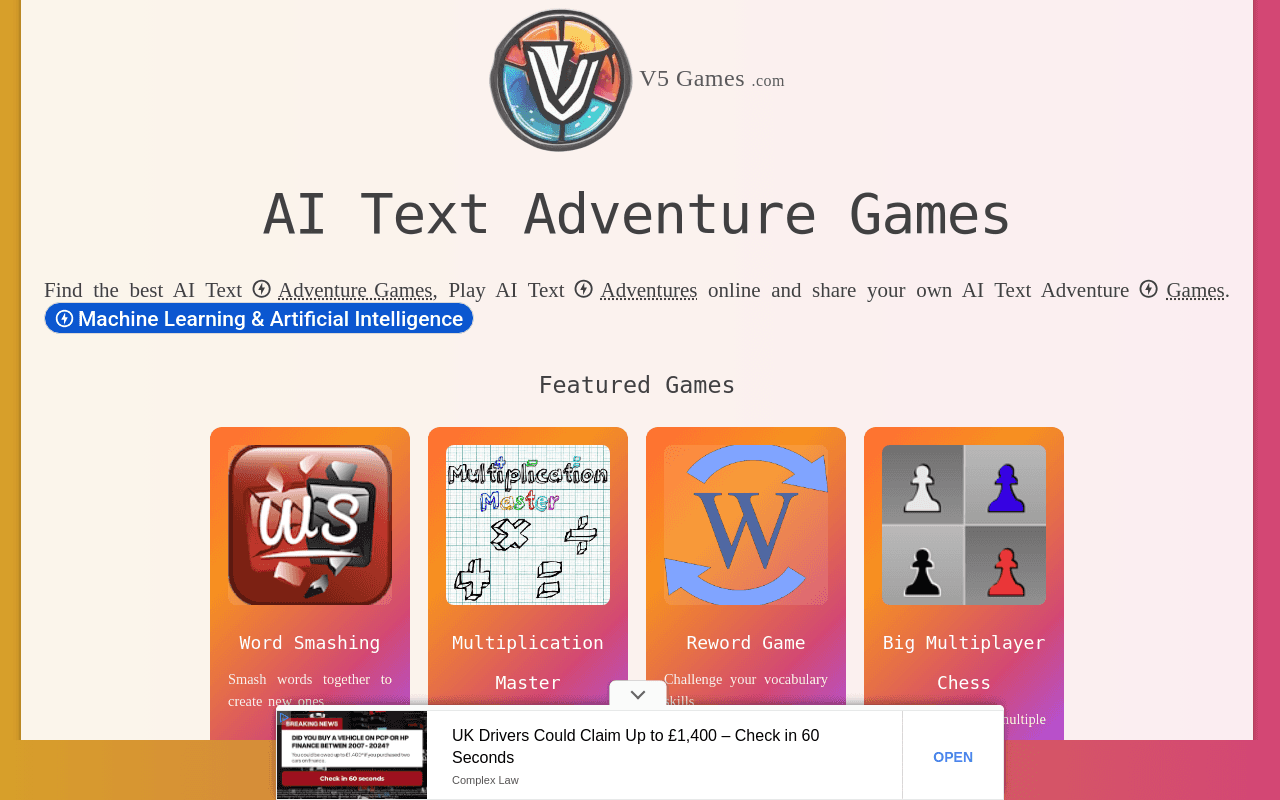 AI Text Adventure Games