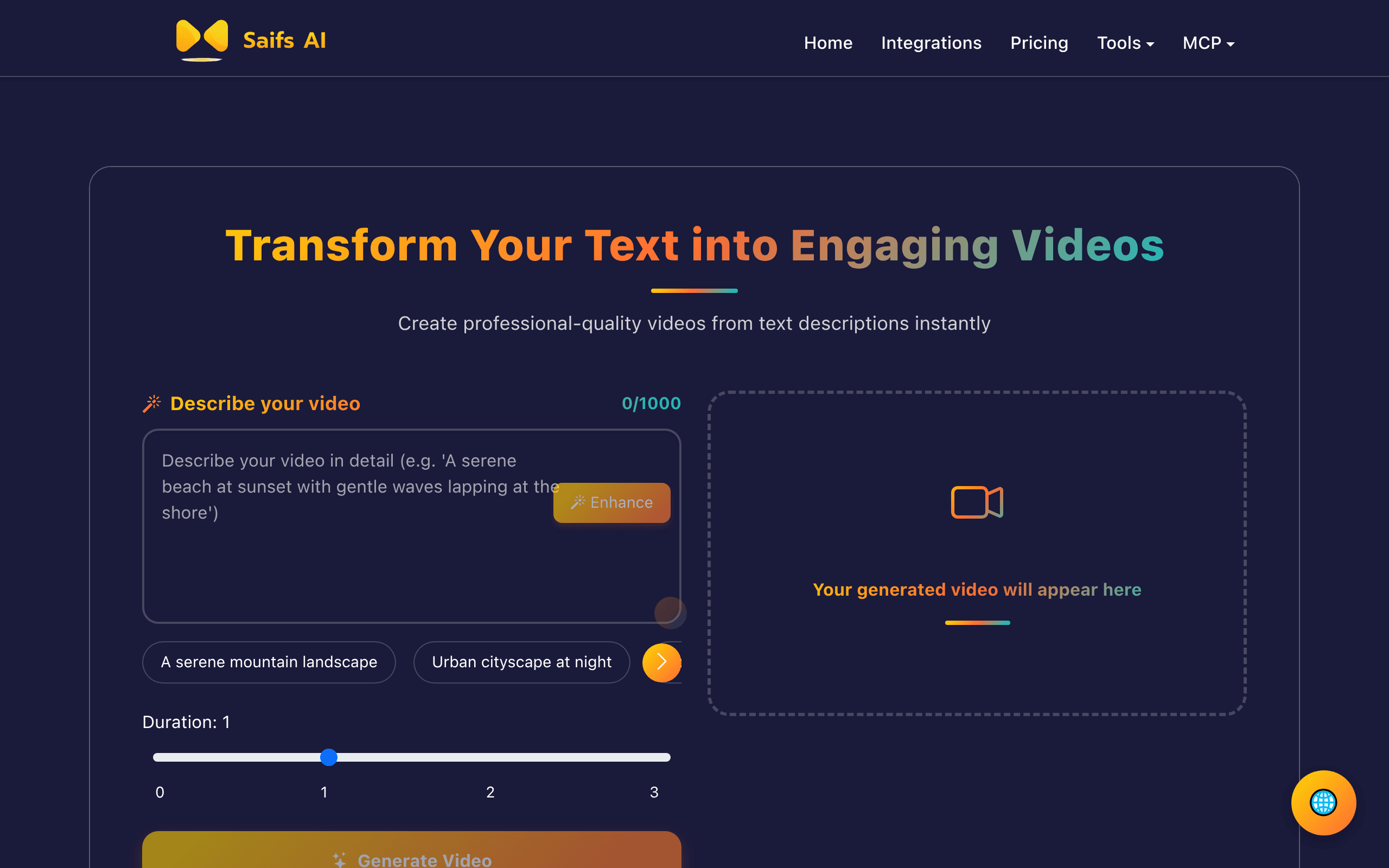 AI video generator
