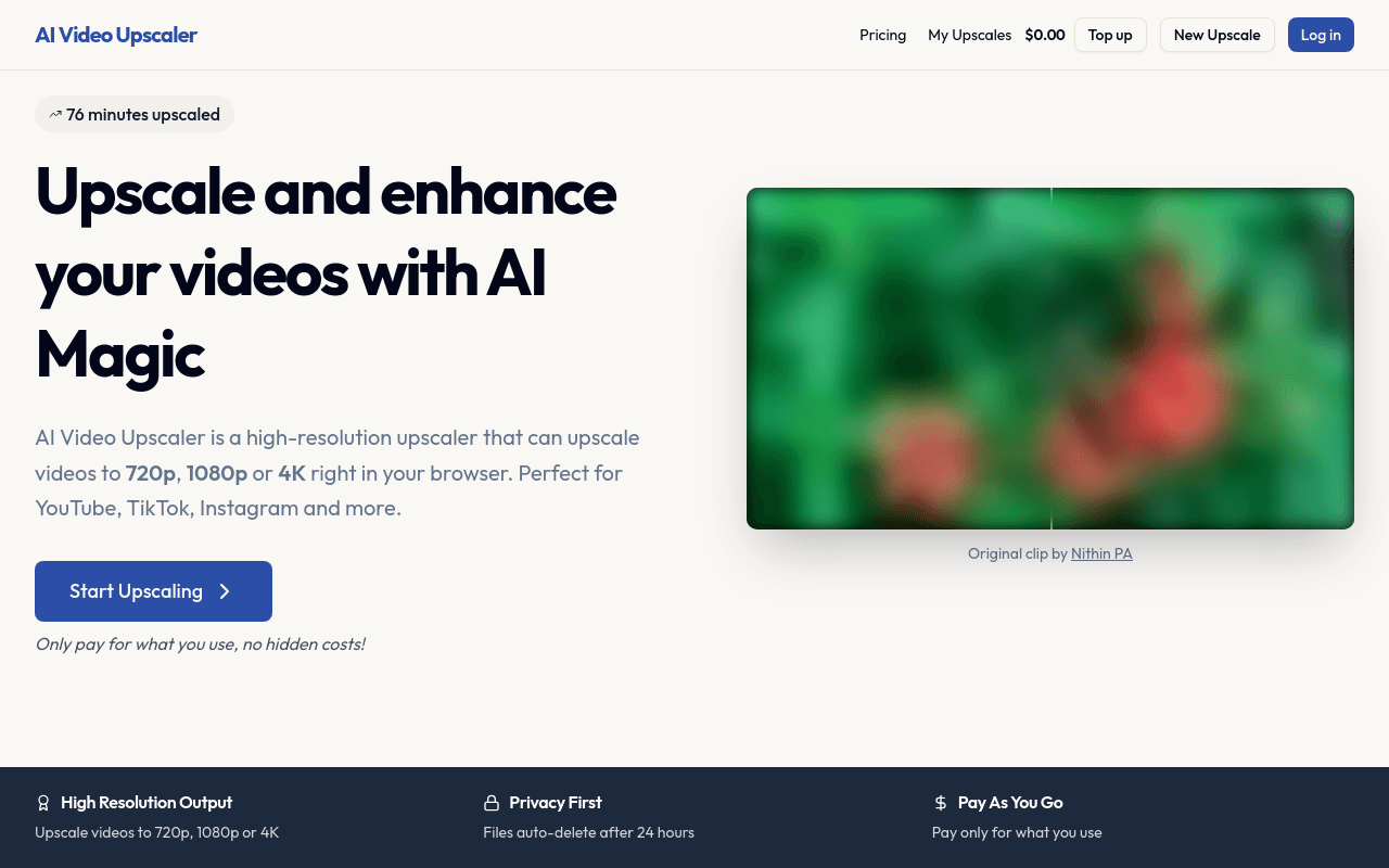 AI Video Upscaler