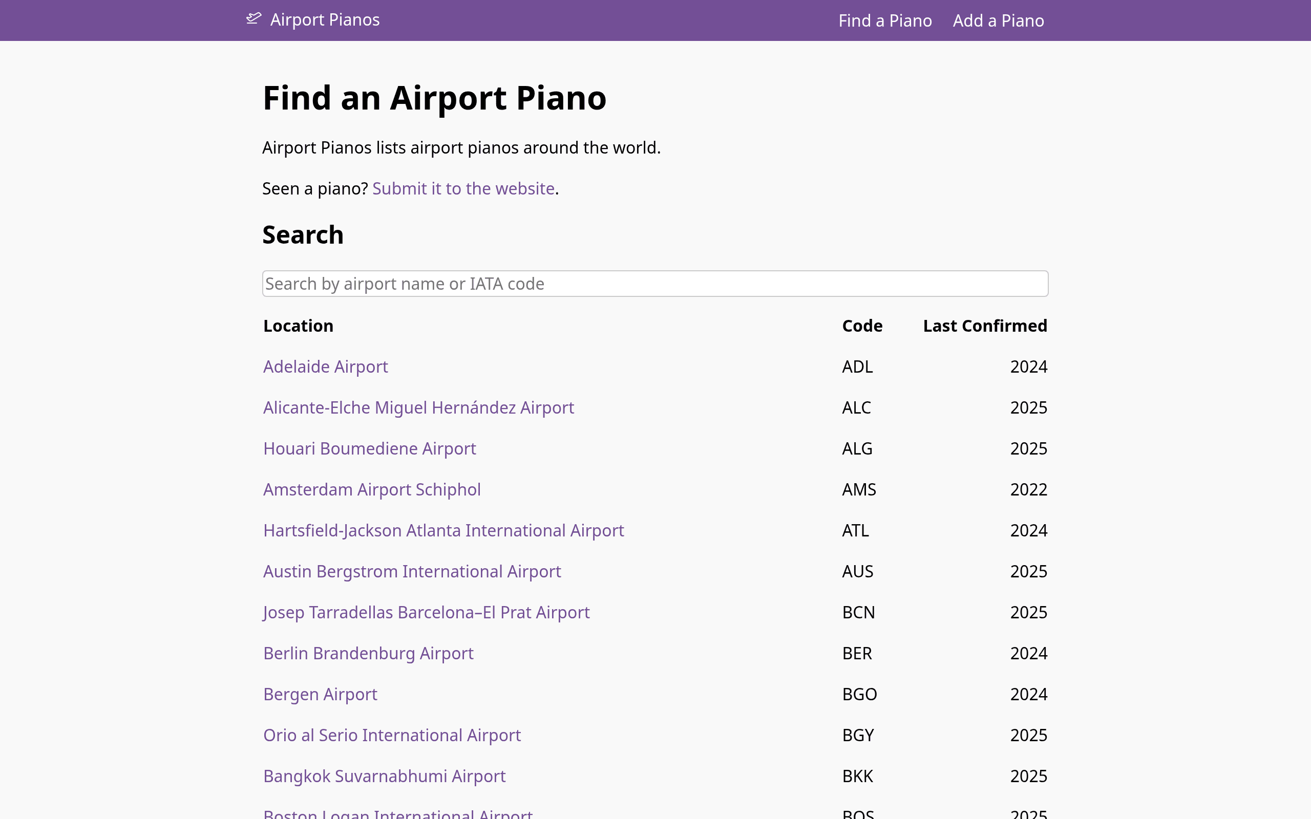 Airport Pianos
