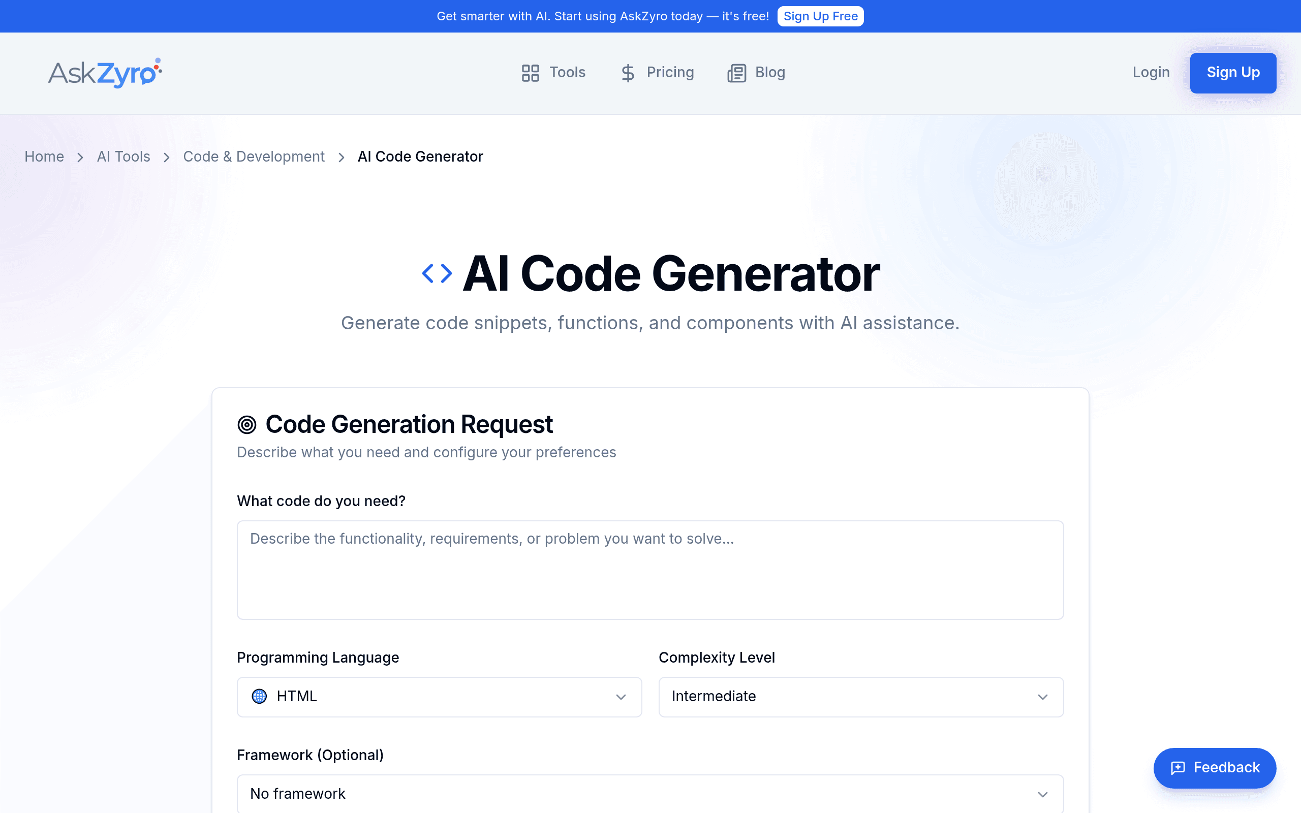 AskZyro | AI Code Generator
