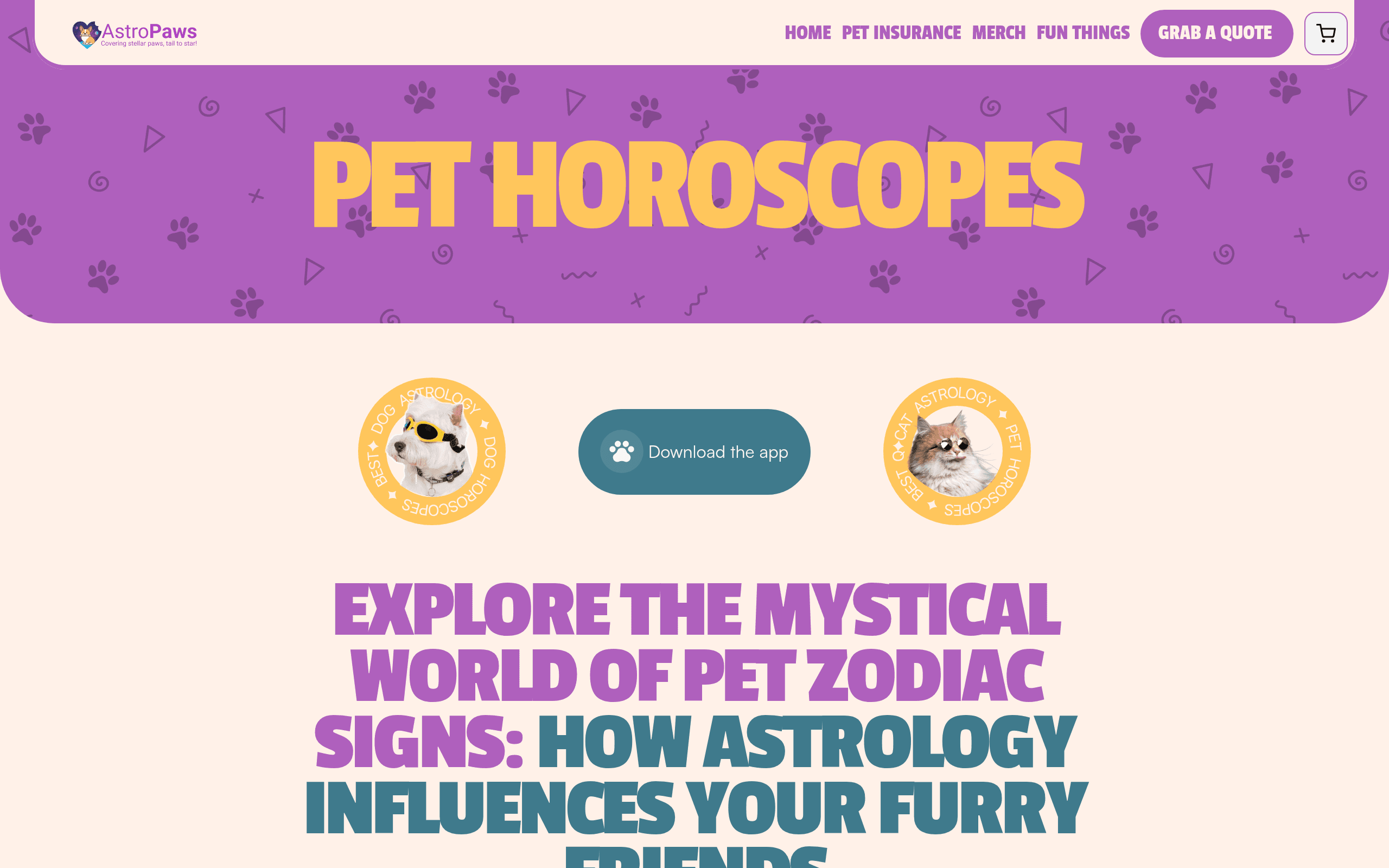 AstroPaws Pet Horoscopes