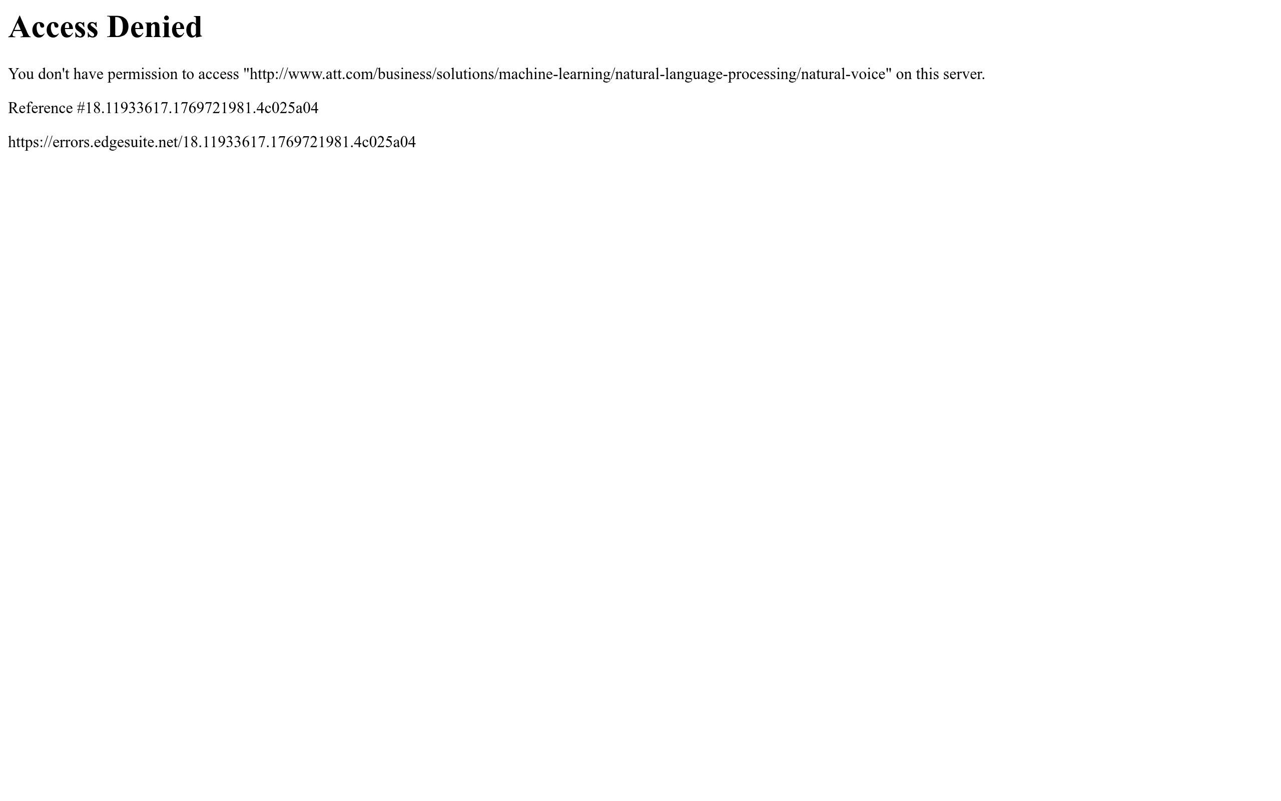 AT&T Natural Voice Text-to-Speech