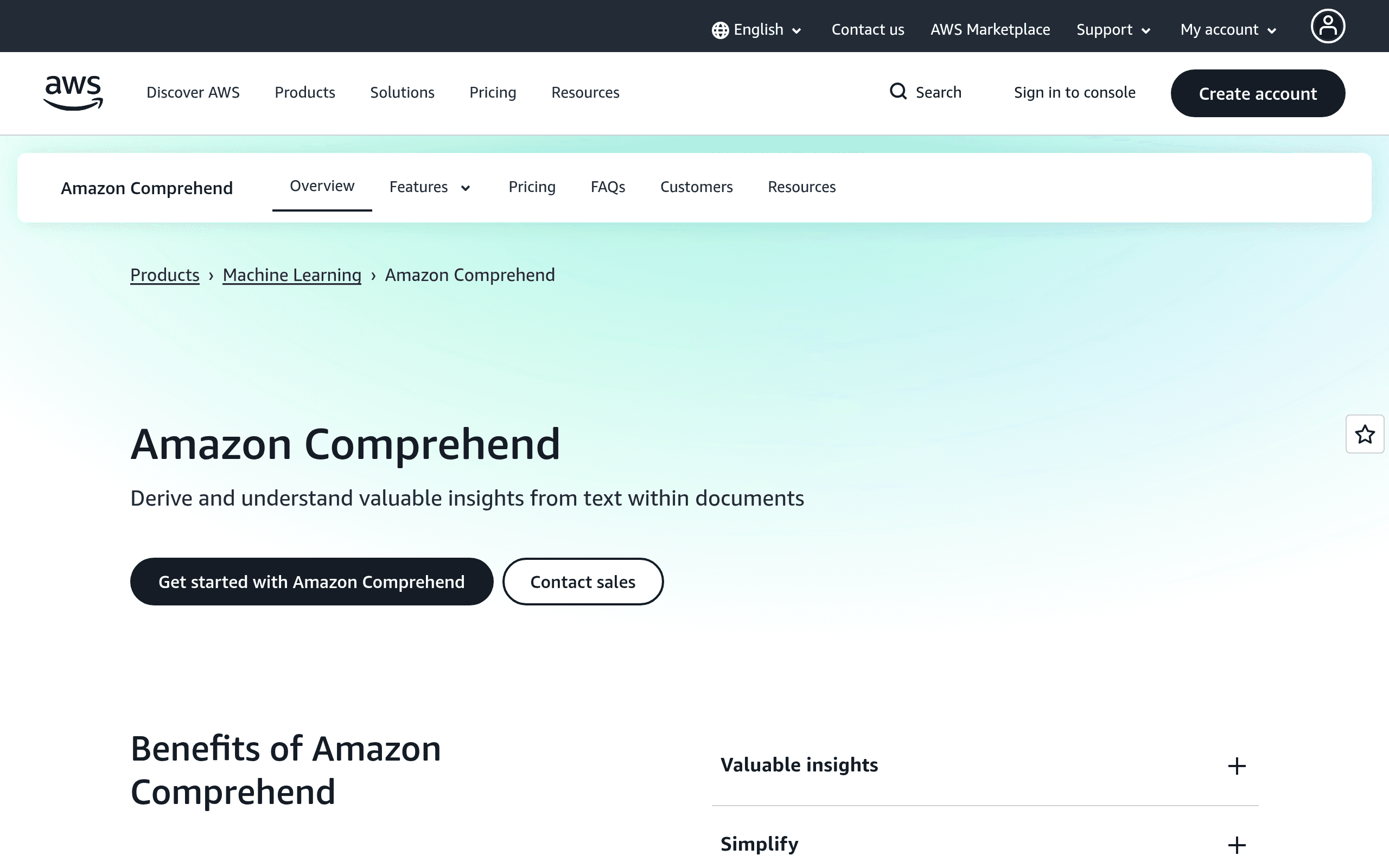AWS Comprehend