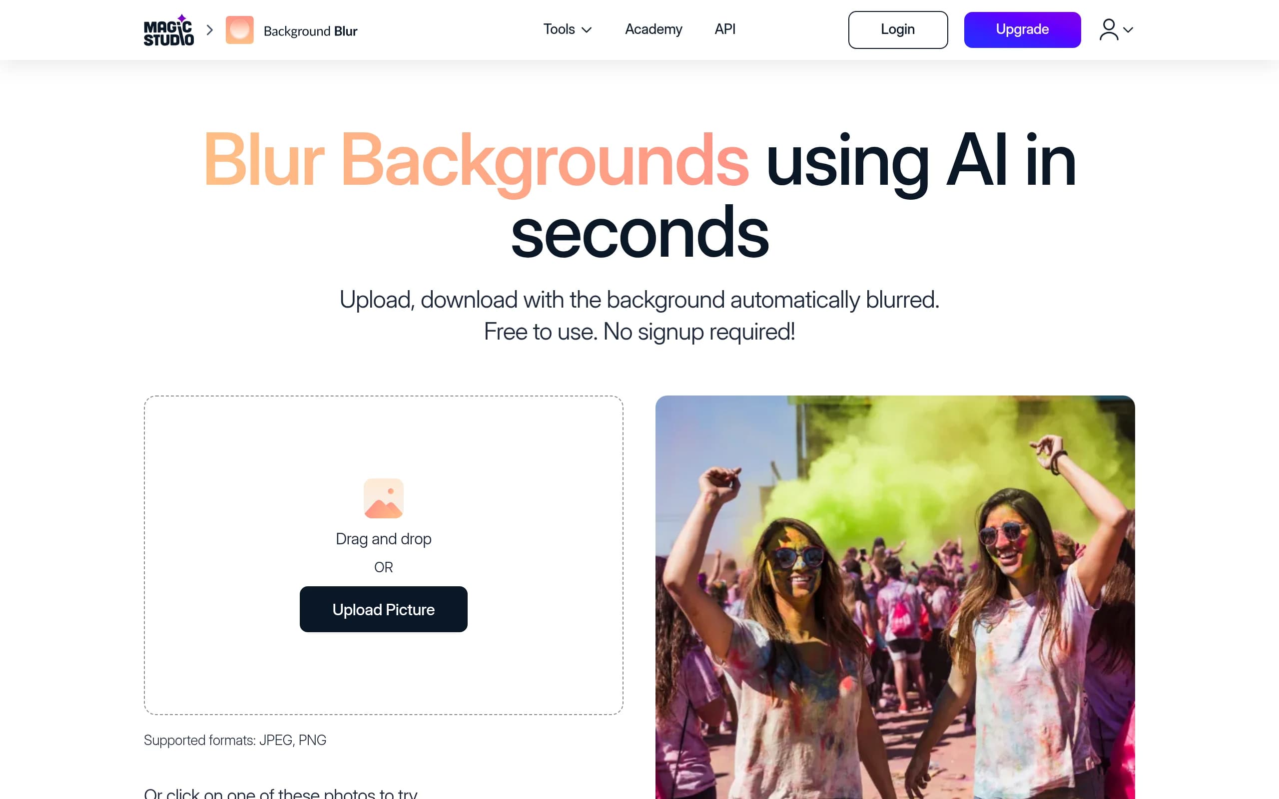 Background blur
