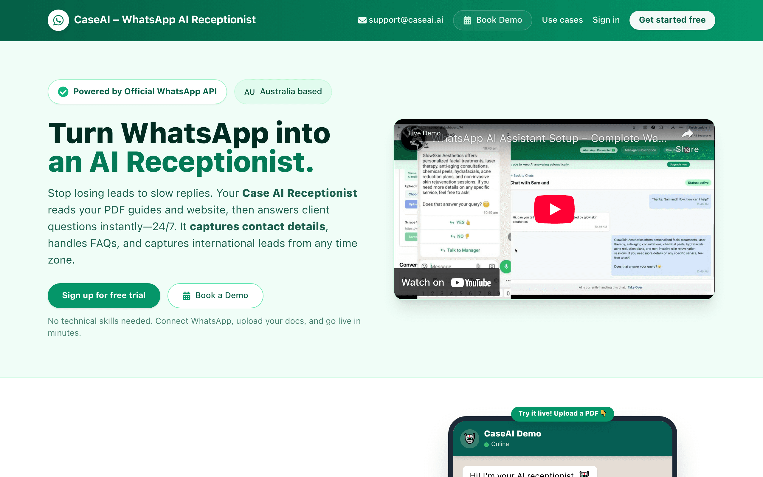 CaseAI WhatsApp Agent