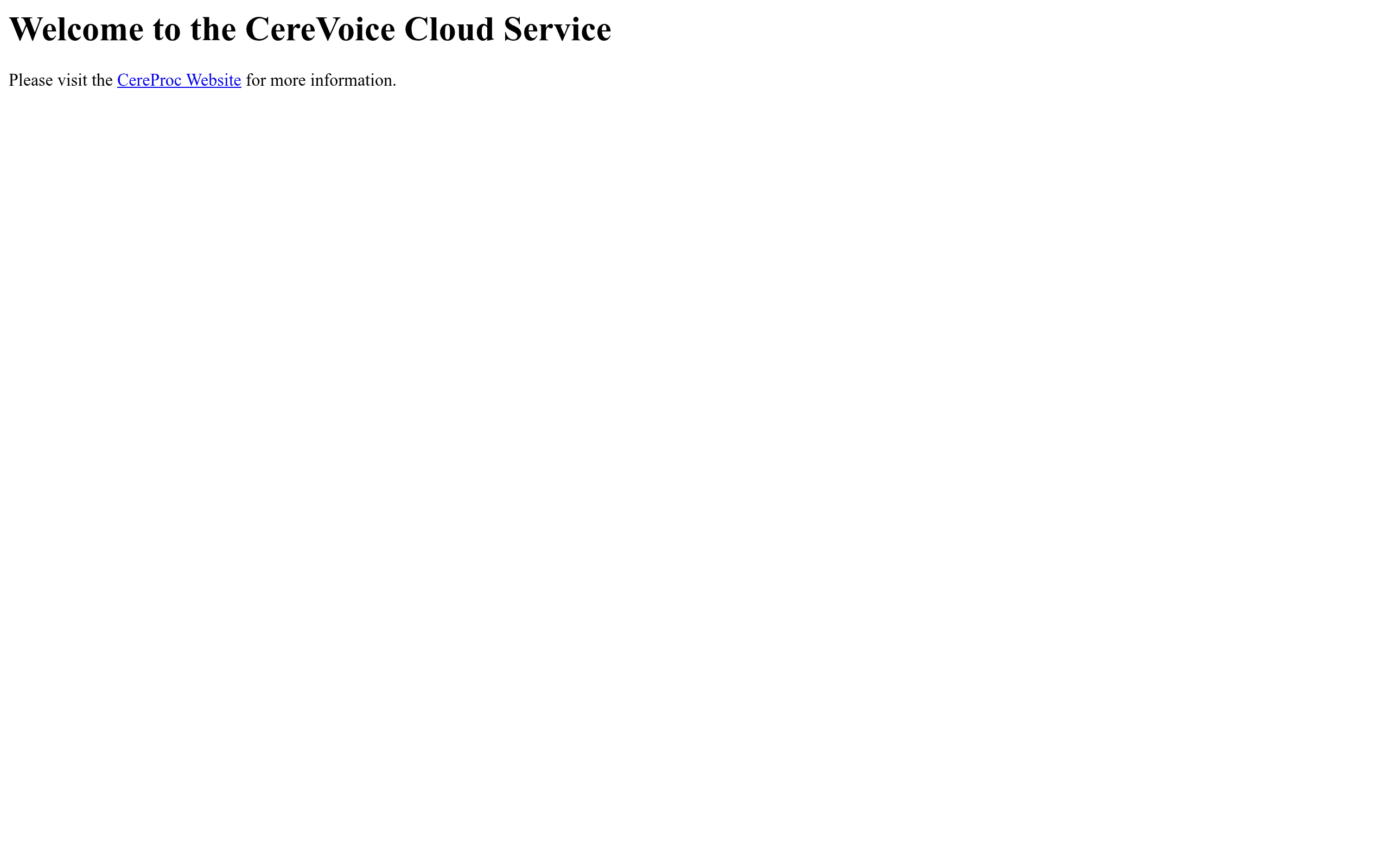 CereVoice Cloud