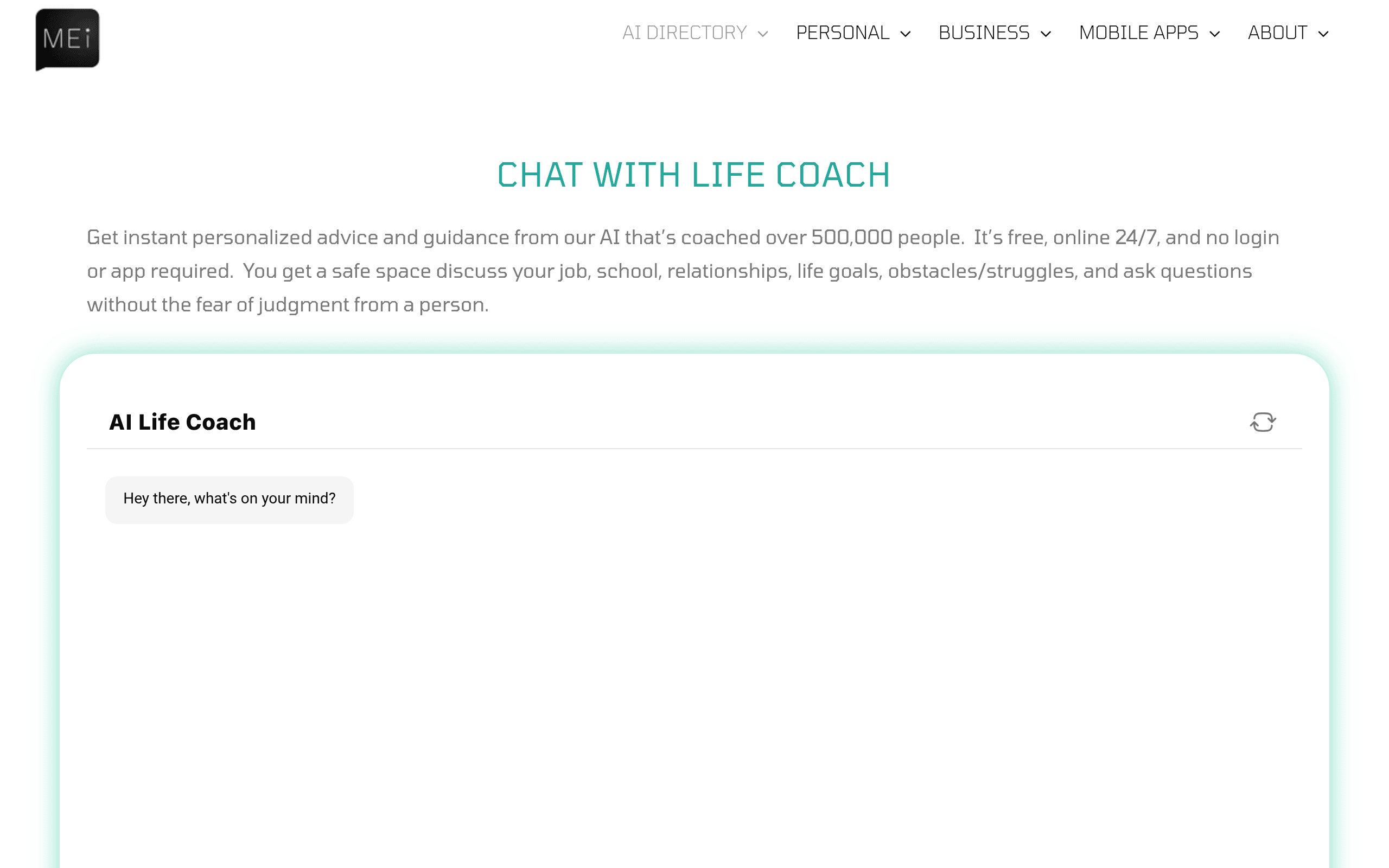 Chat with AI Life Coach
