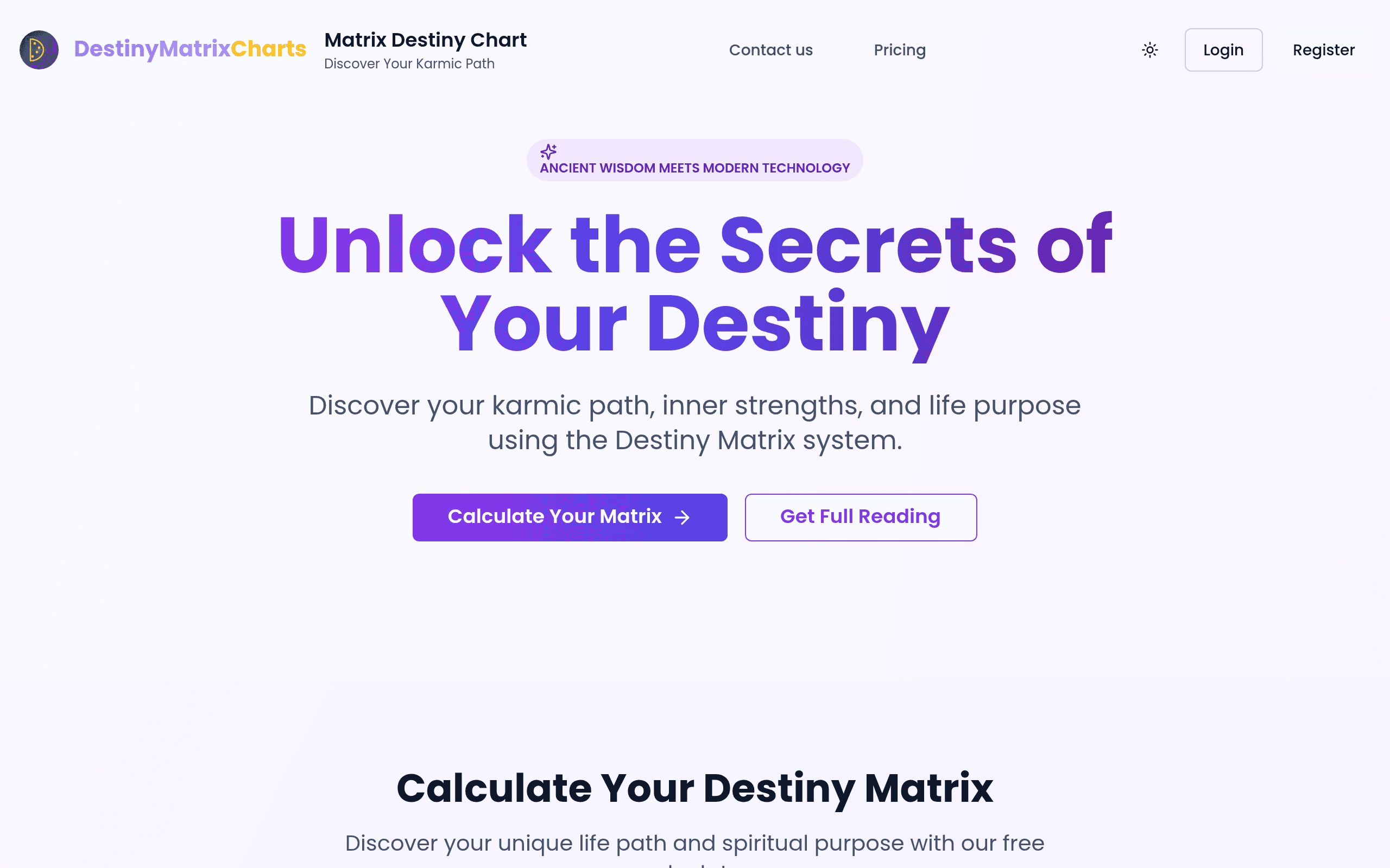Destiny Matrix Charts
