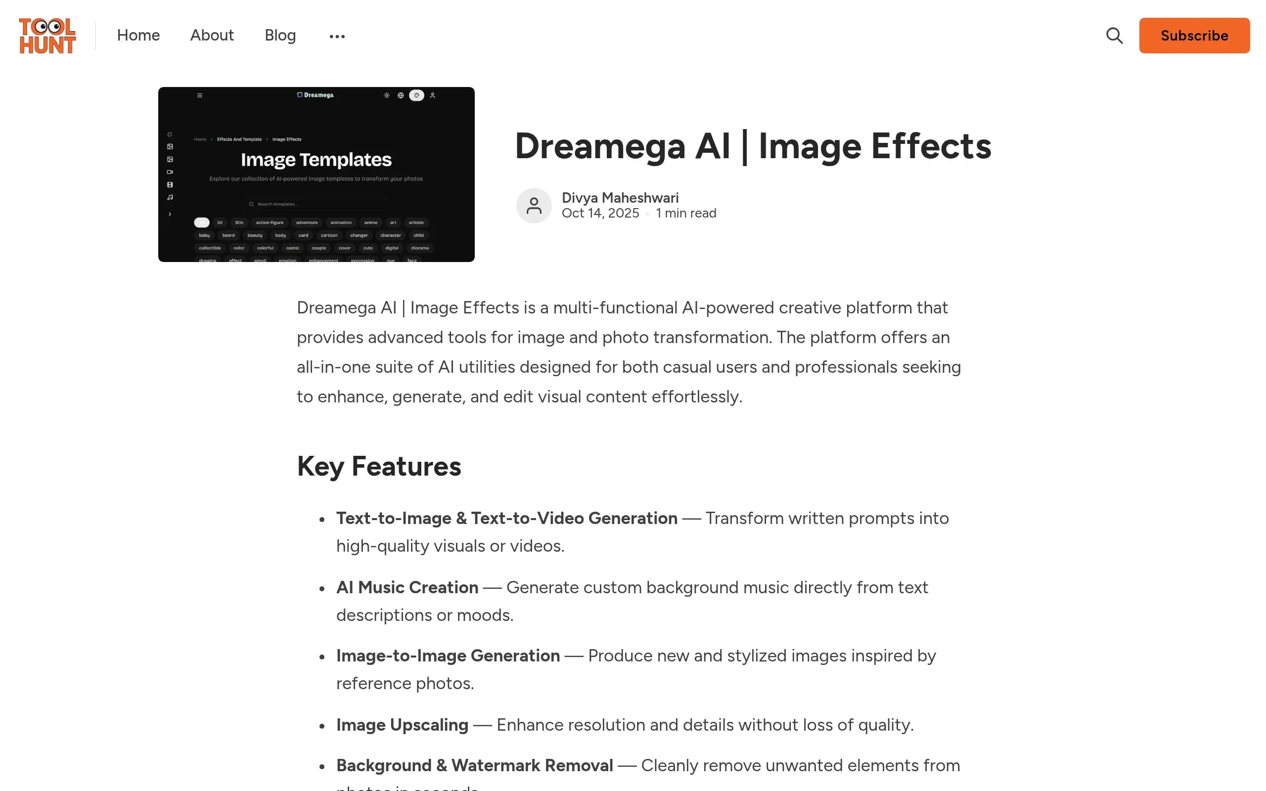 Dreamega AI | Image Effects