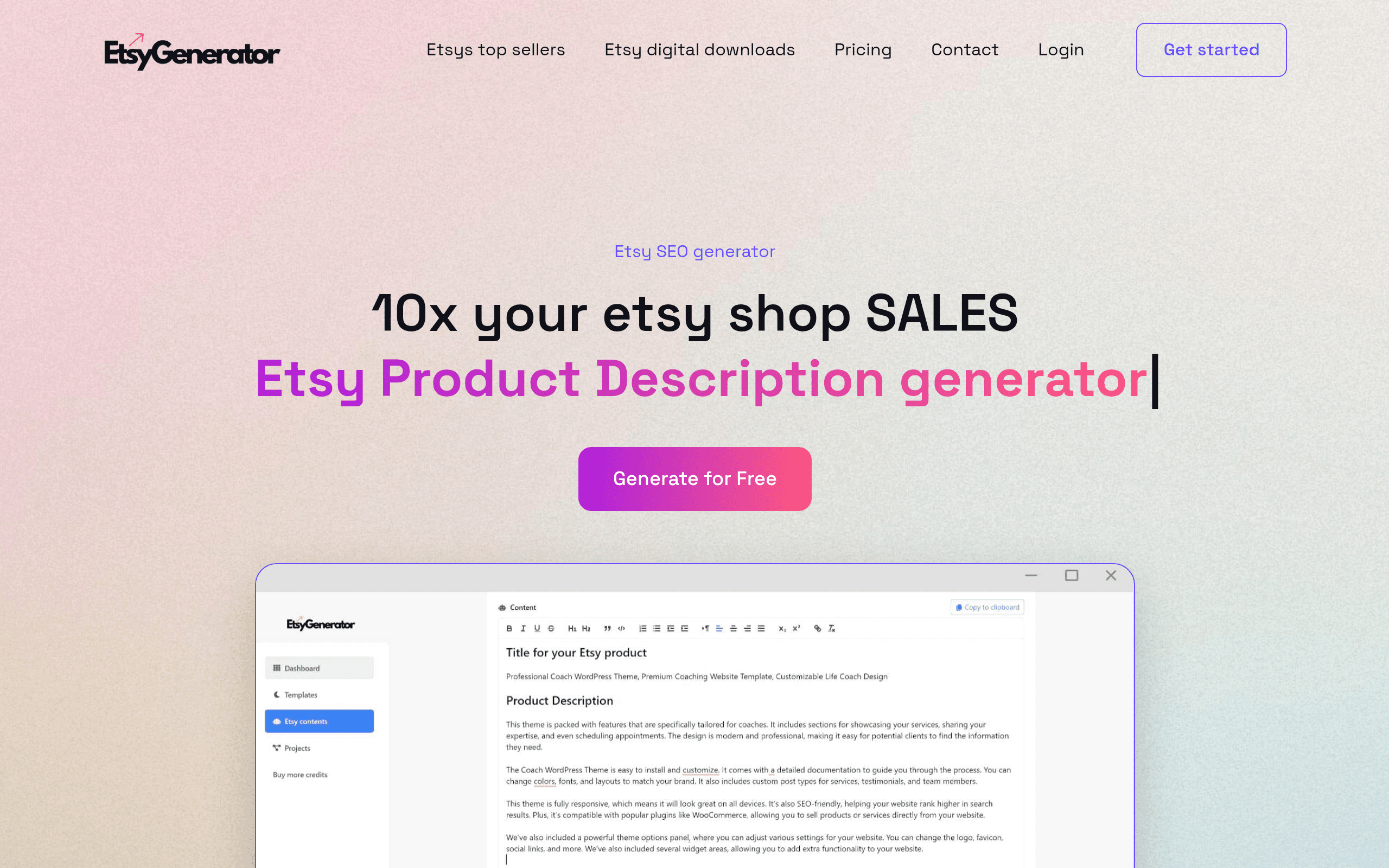Etsy generator