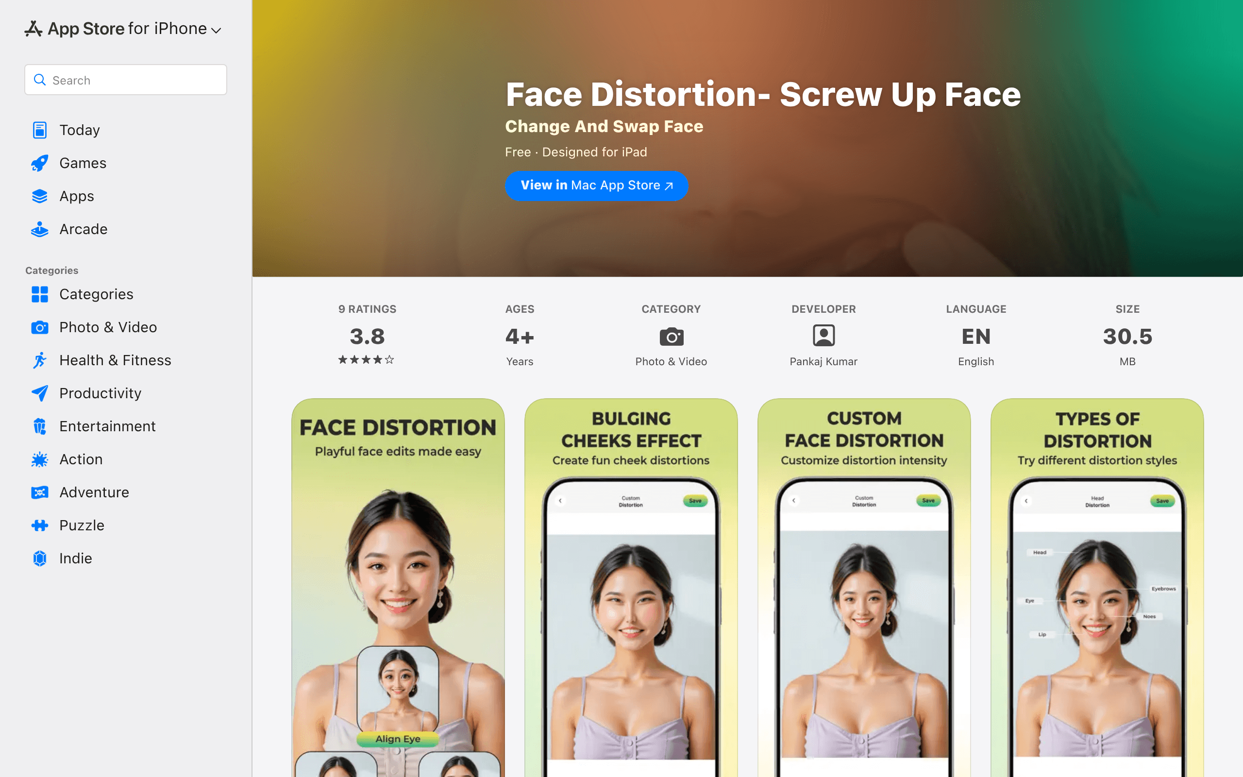 Face Distortion
