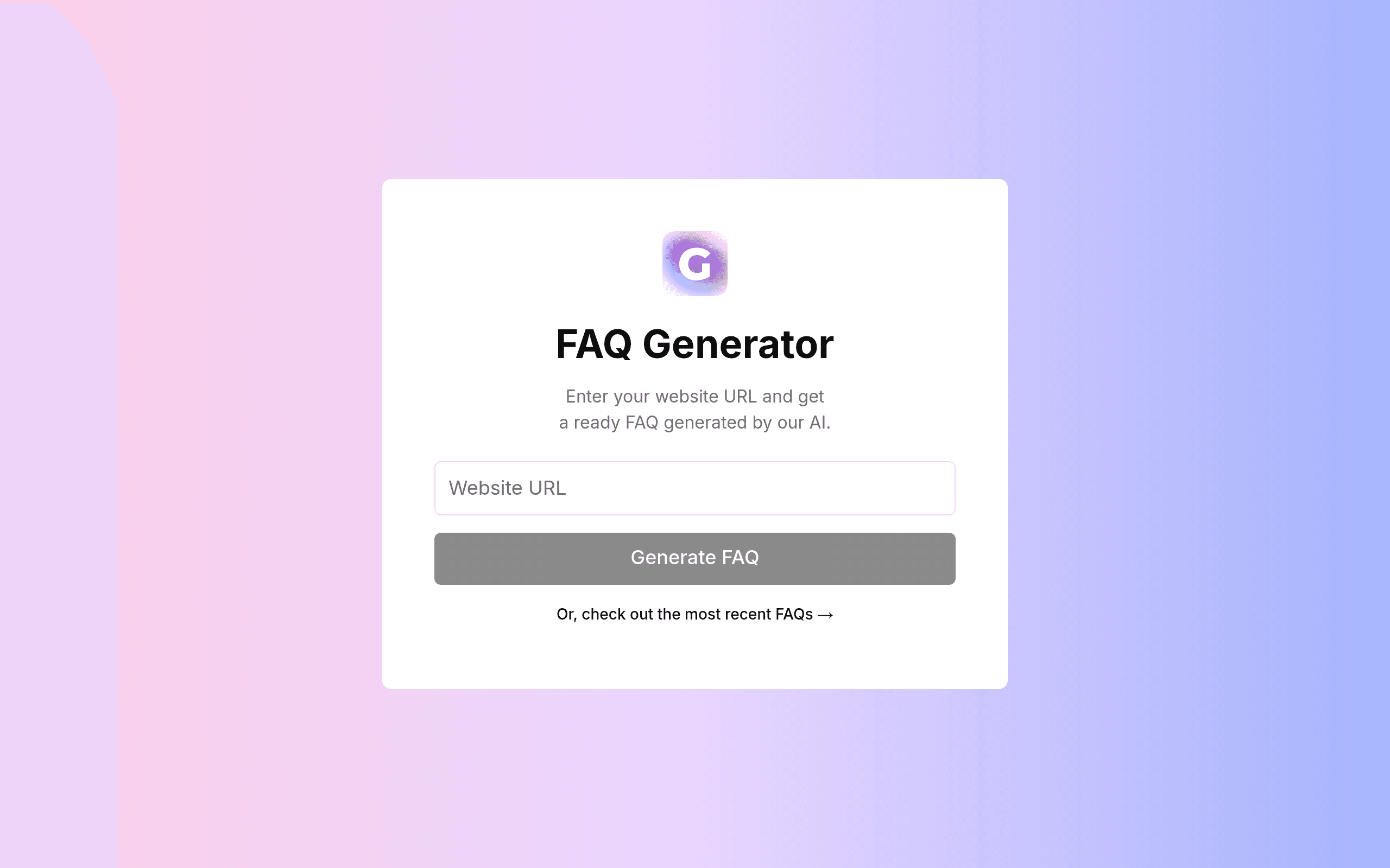 FAQ Generator