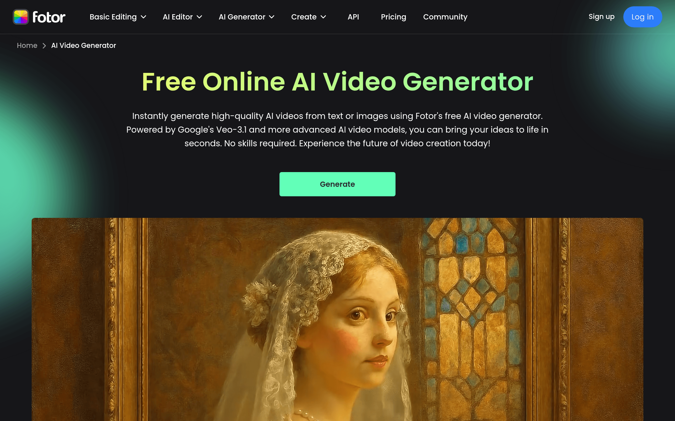 Fotor AI Video Generator