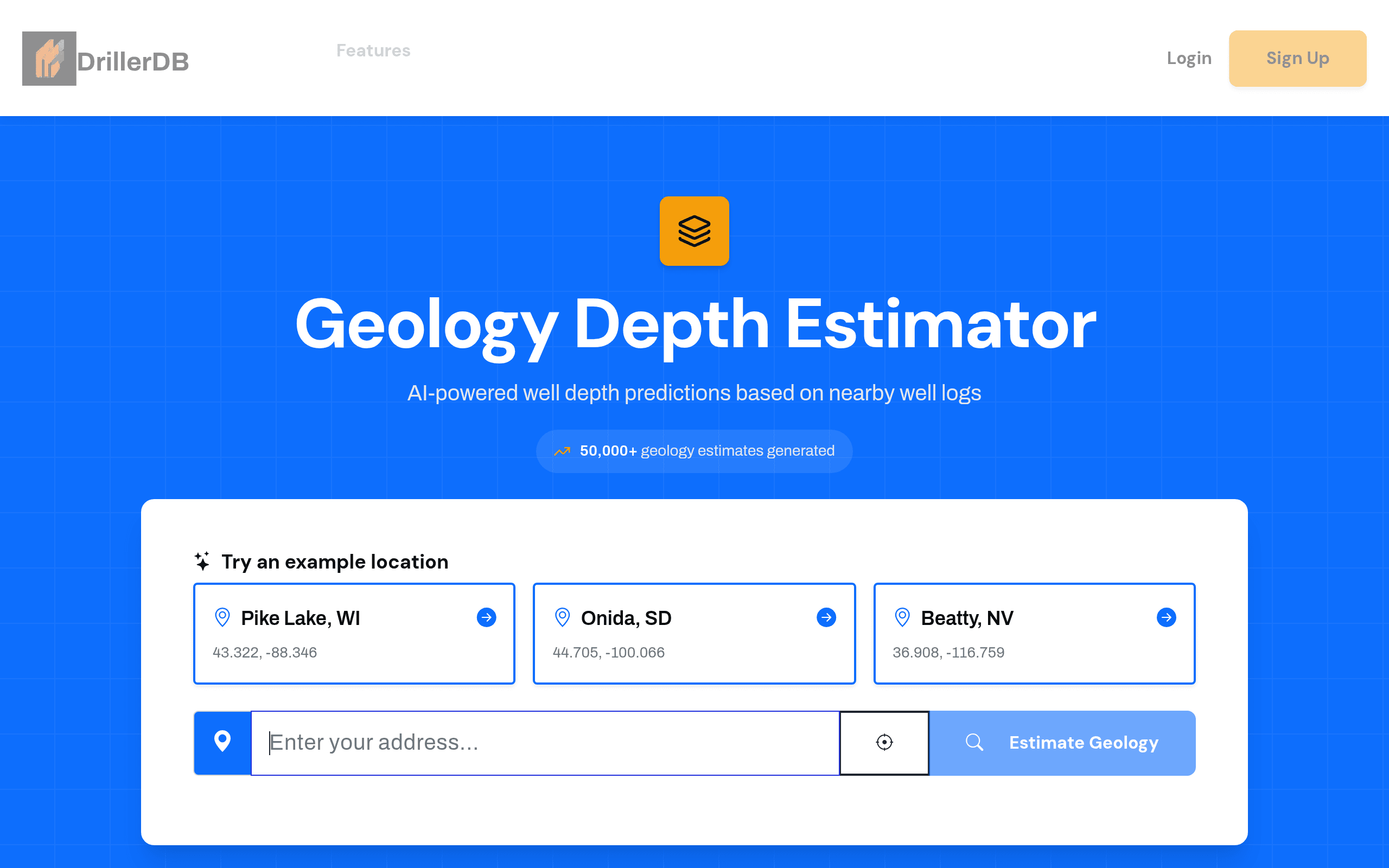 Geology Estimator – DrillerDB