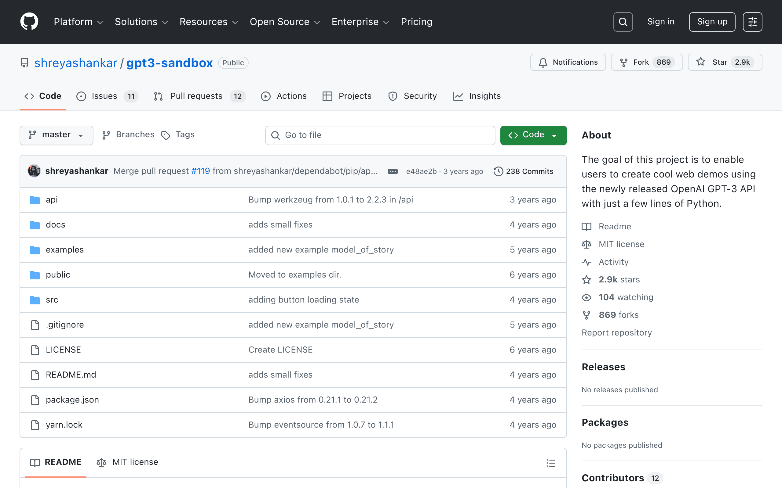 GPT-3 Python Sandbox