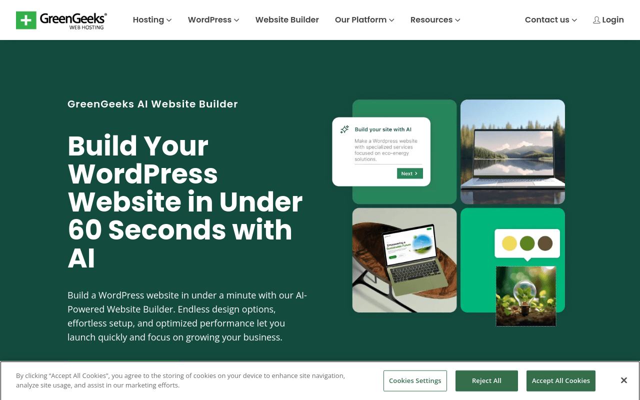 GreenGeeks AI Website Builder