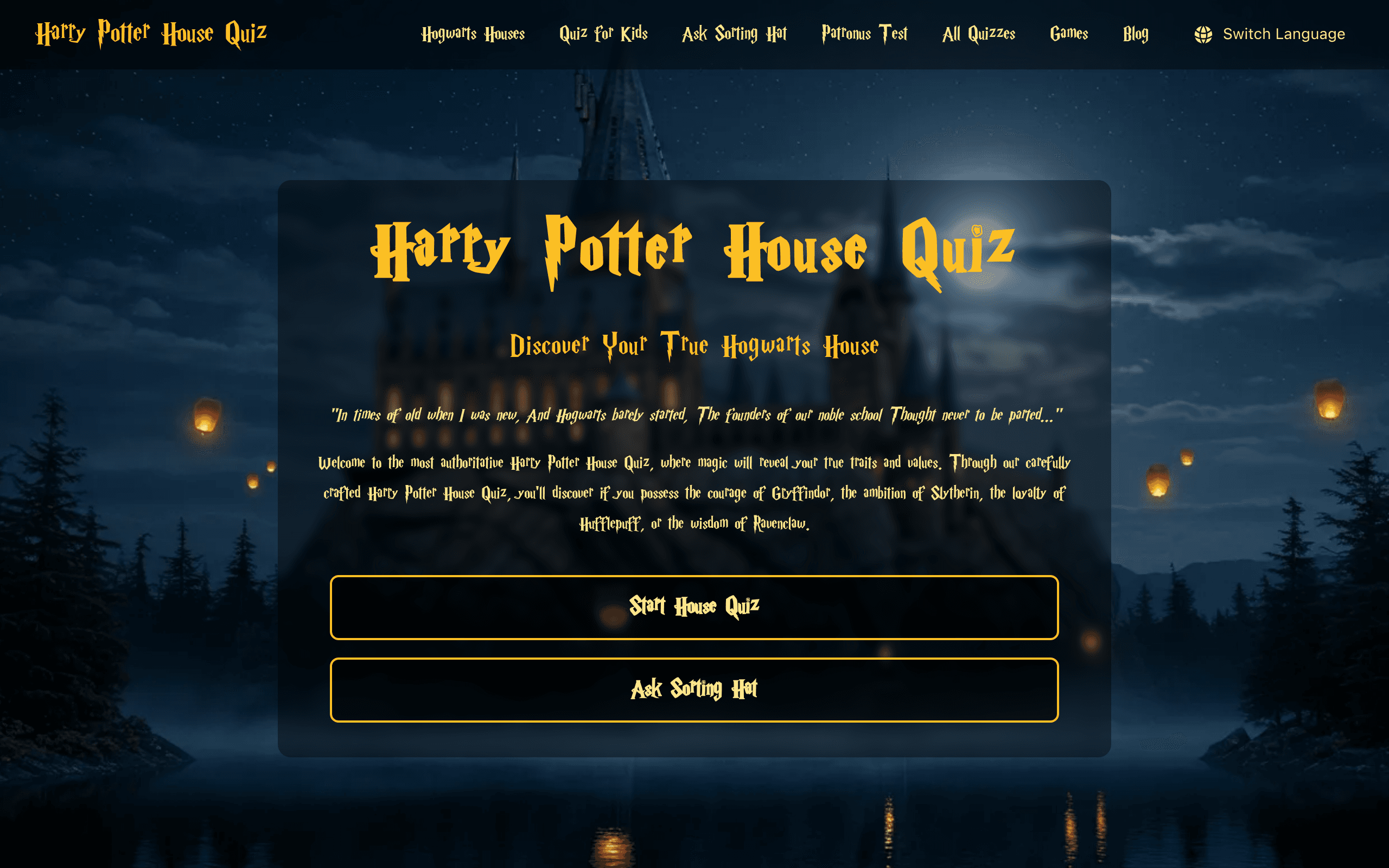 Harry Potter House Quiz