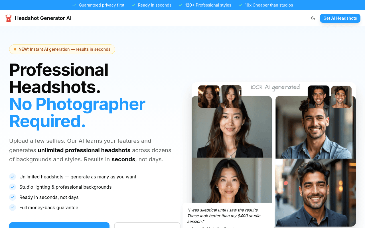 Headshot Generator AI