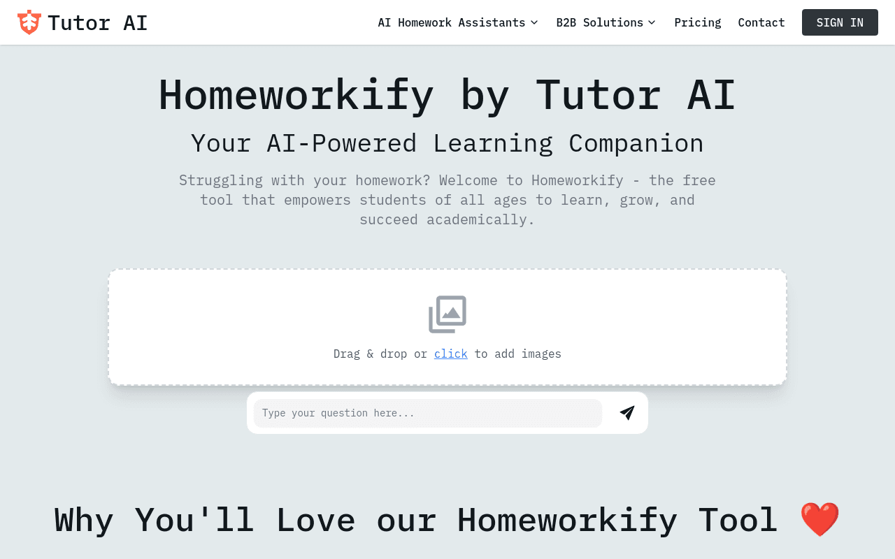 Homeworkify by Tutor AI
