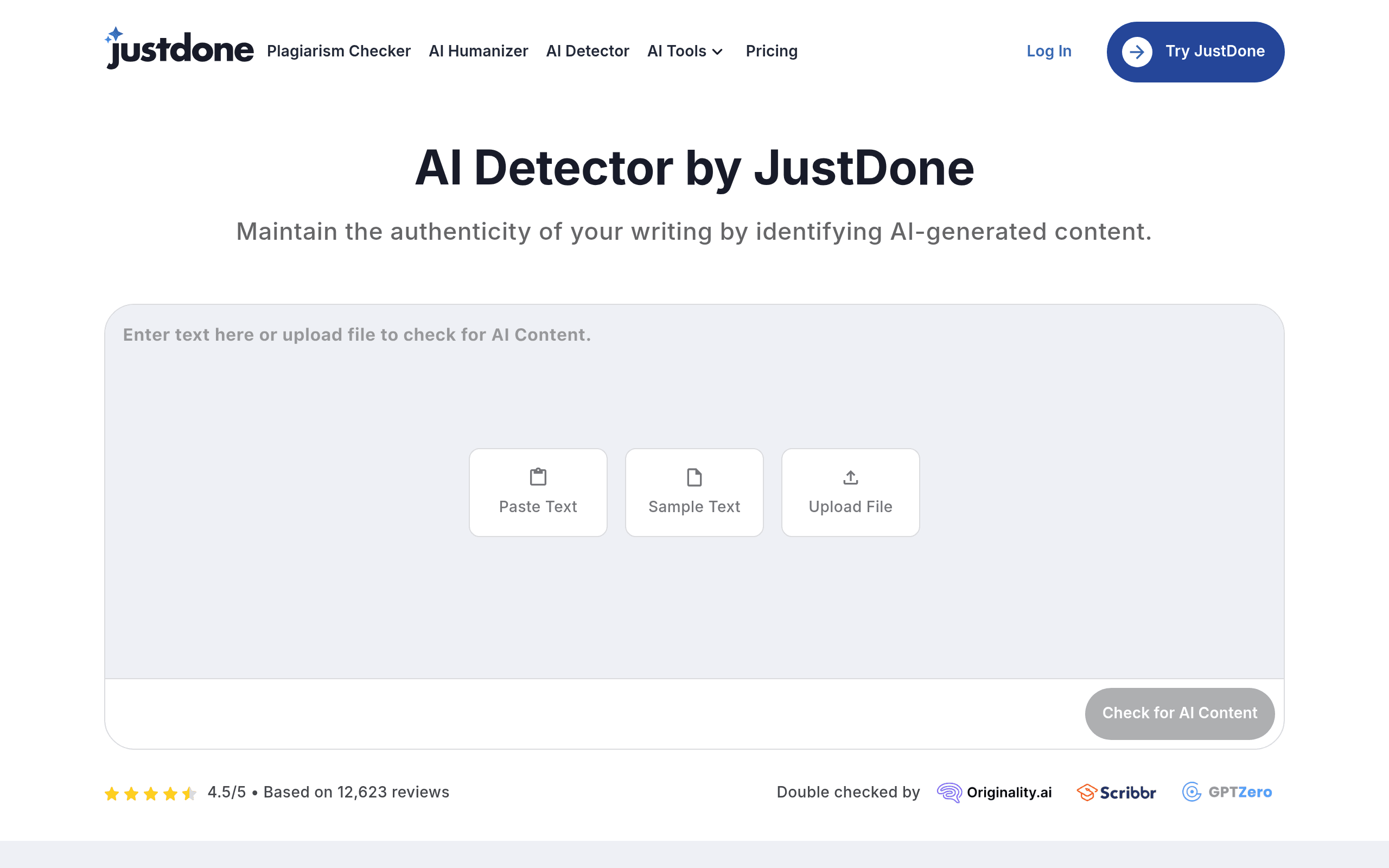 Justdone AI Detector