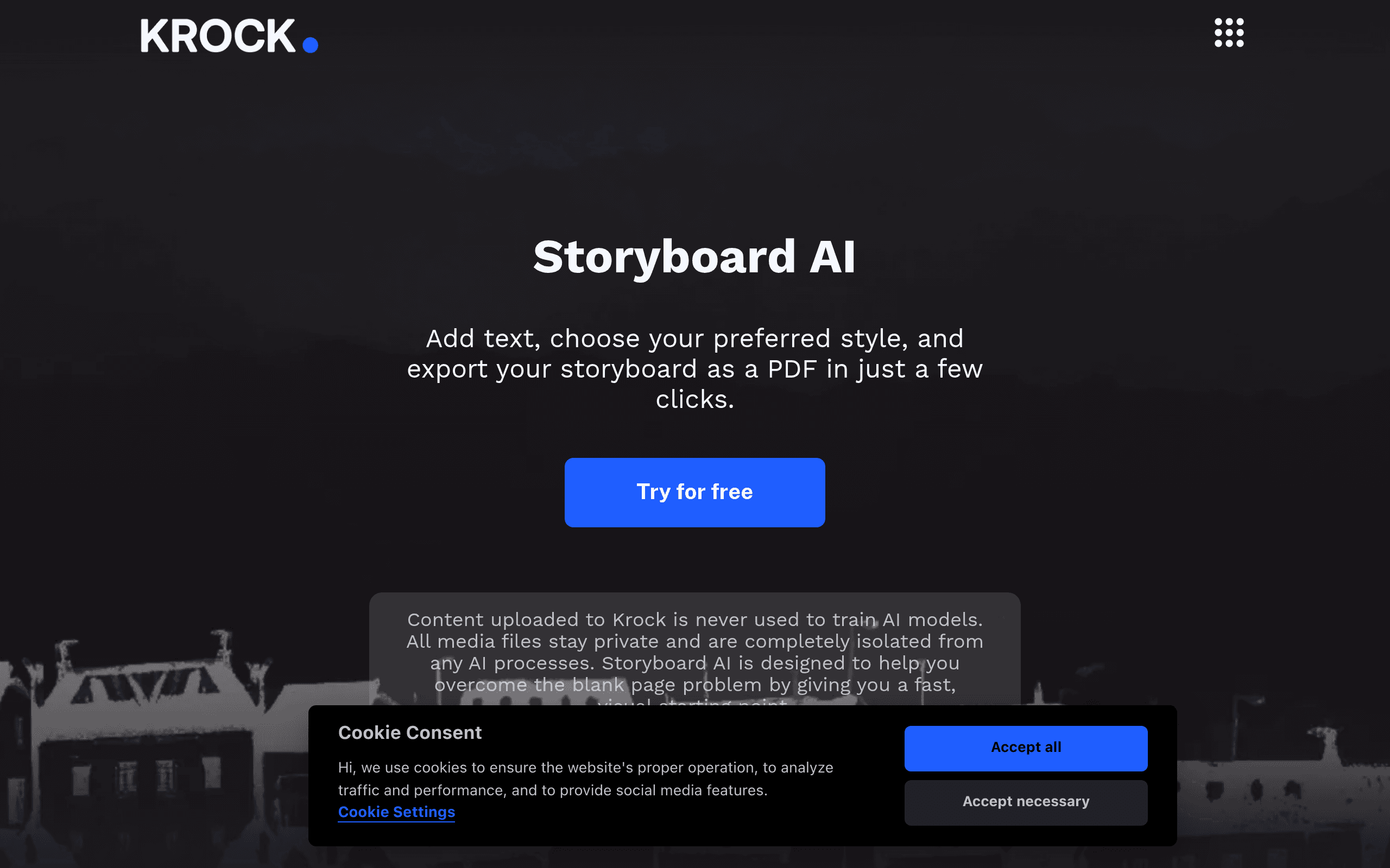 KROCKIO: Storyboard AI