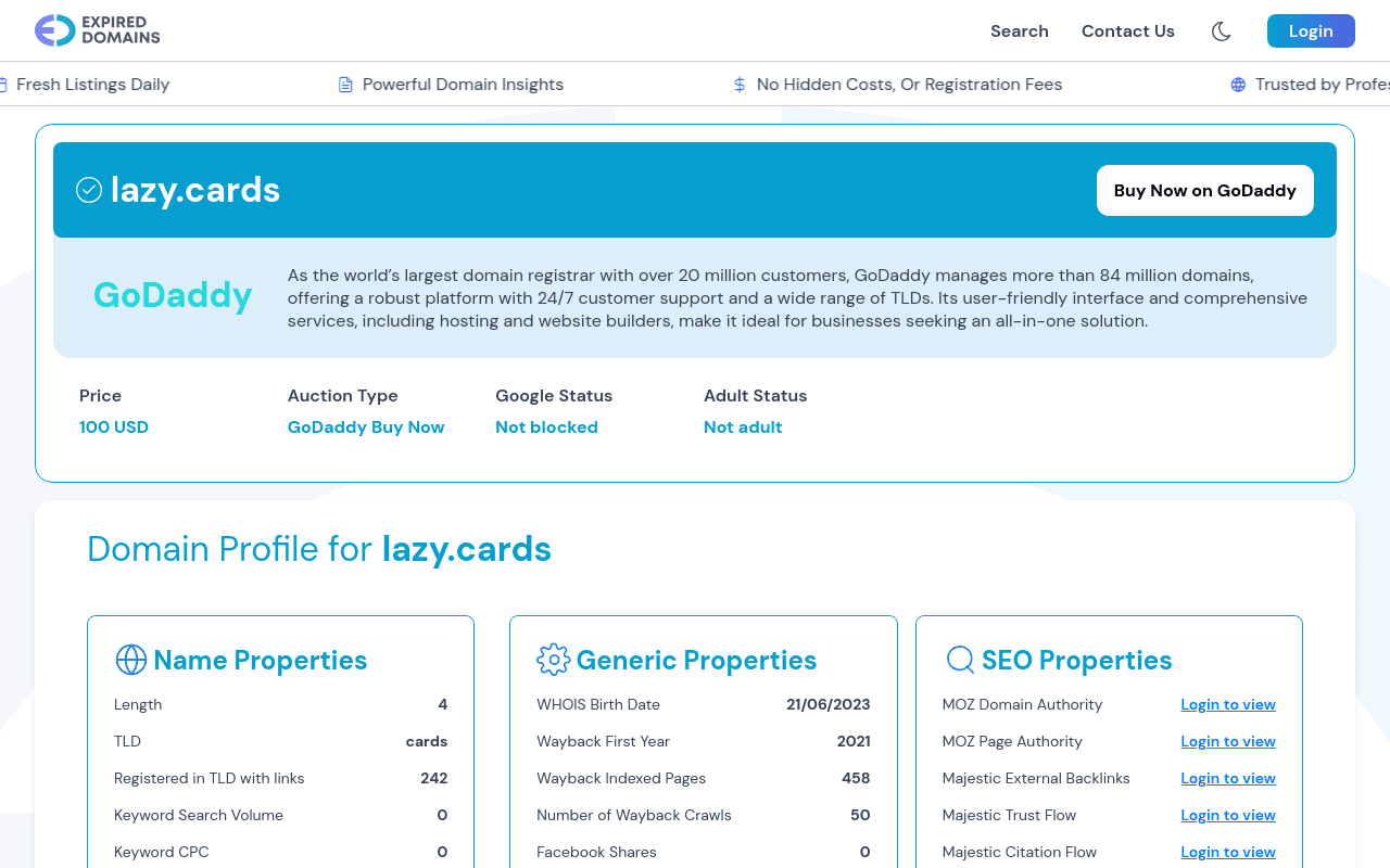 Lazy Cards
