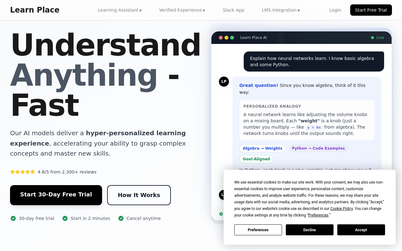 Learn Place AI-Powered Personalized Learning Assistant