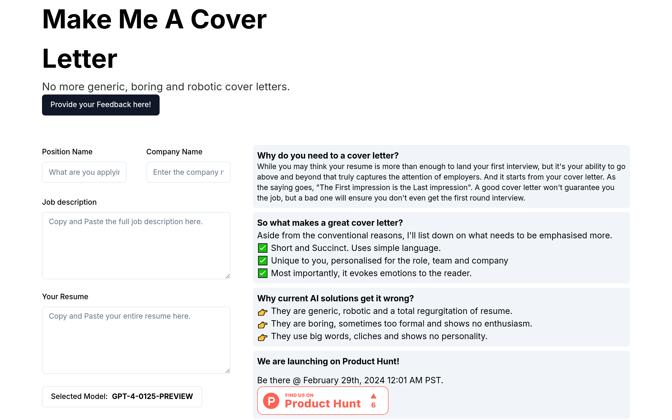 Make Me A Cover Letter
