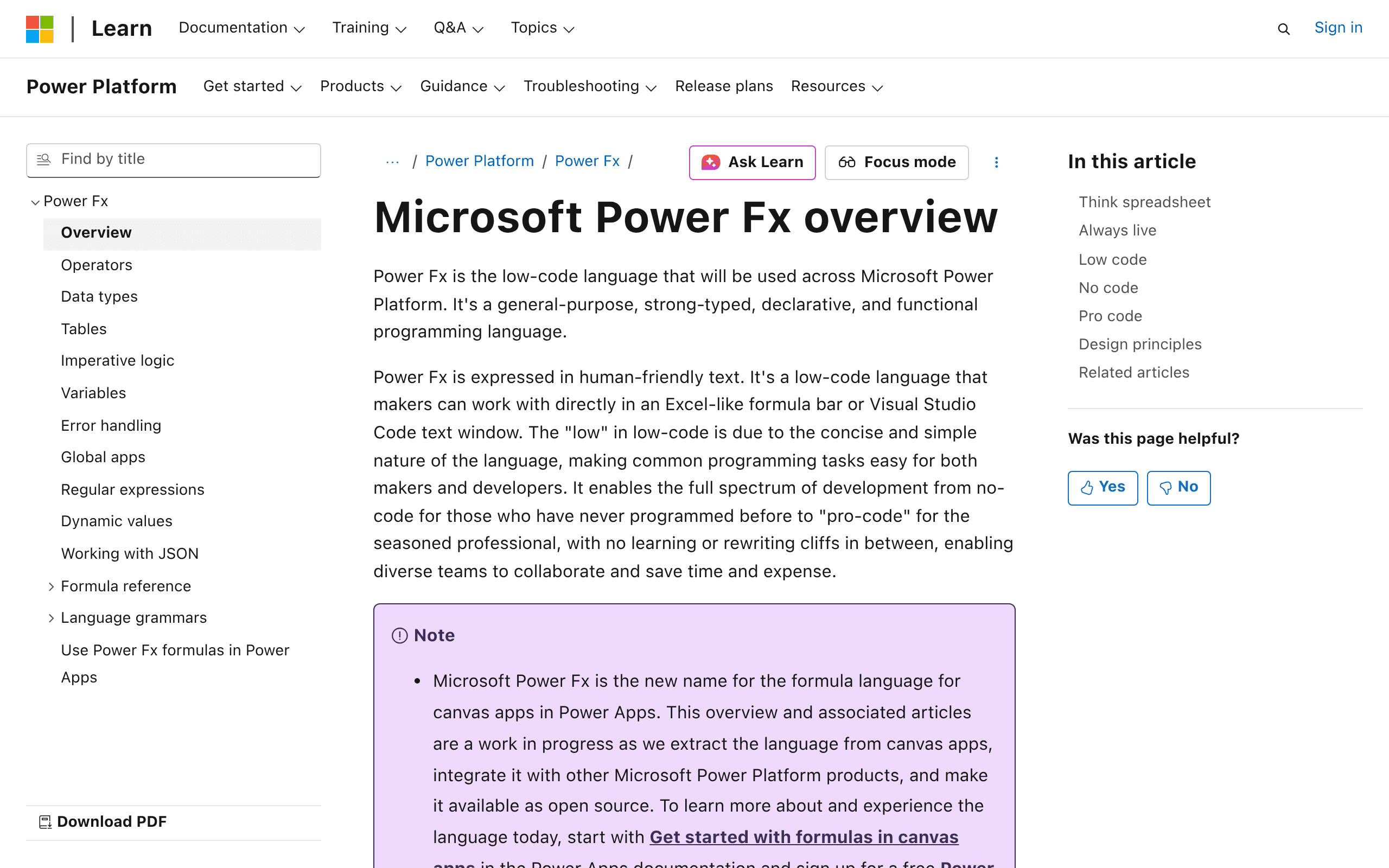 Microsoft Power Fx