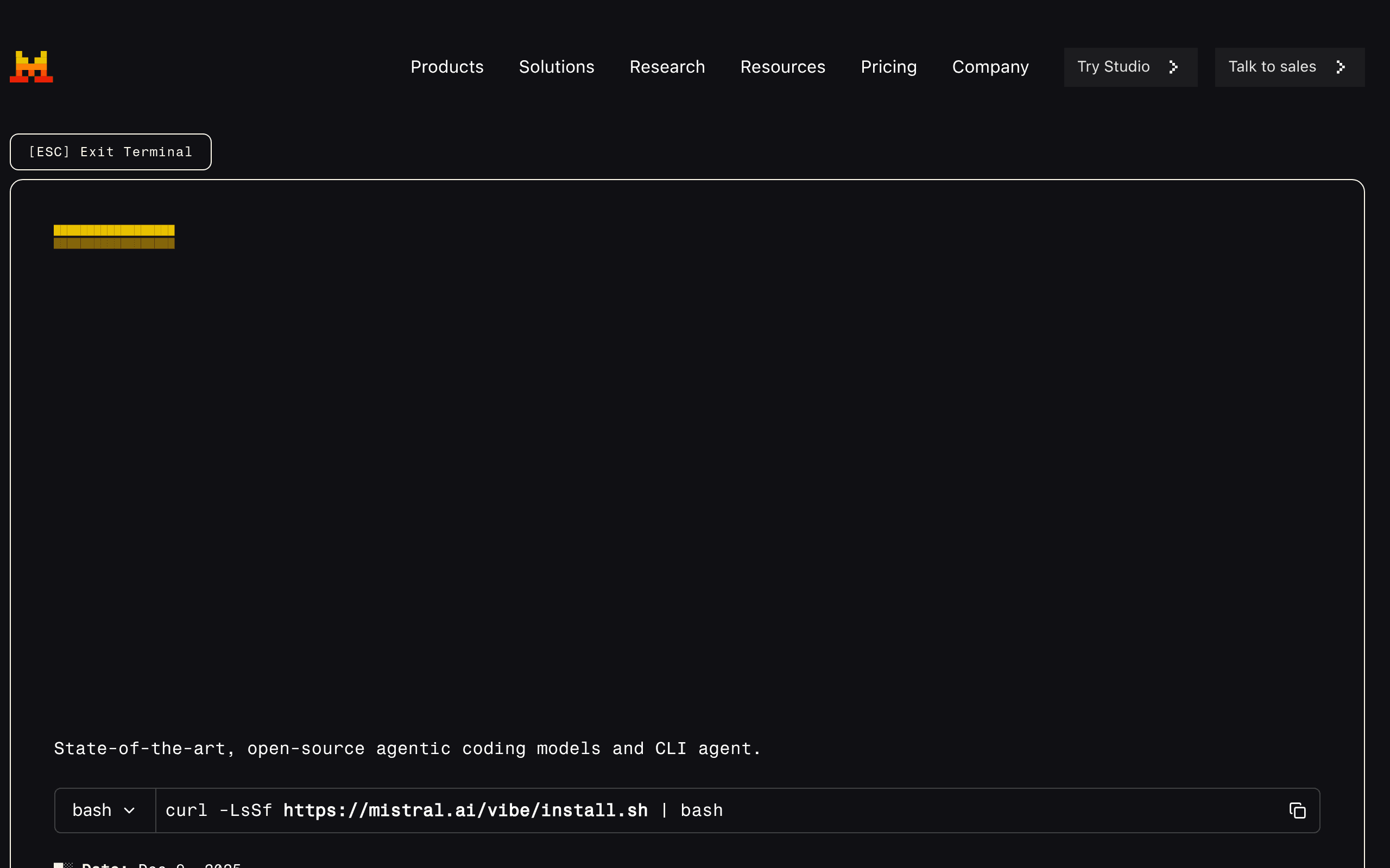Mistral Vibe CLI