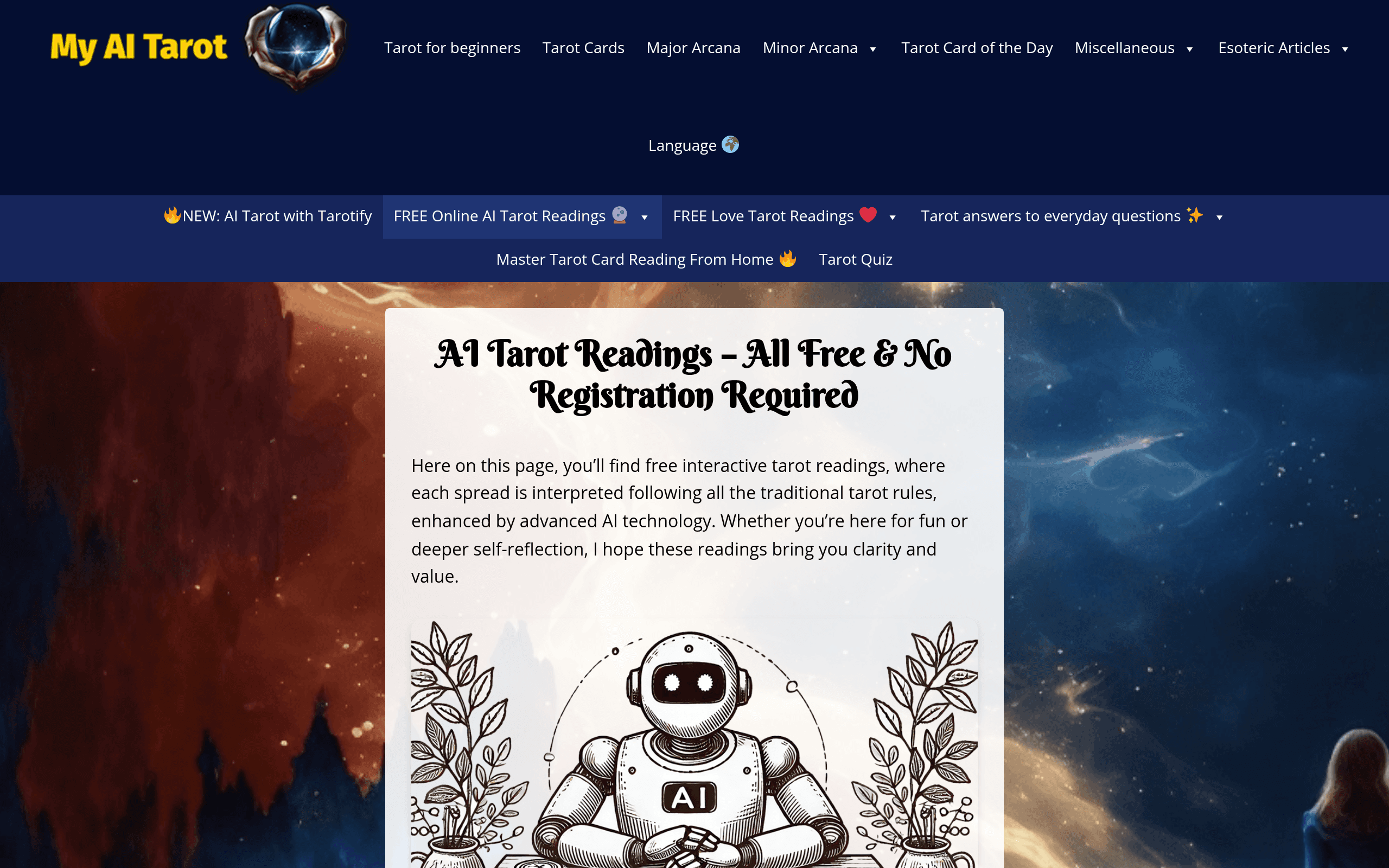 My AI Tarot - Free Tarot Card Readings