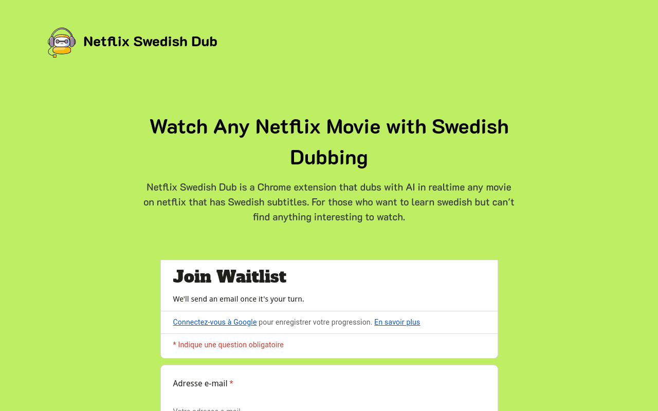 Netflix Swedish Dub