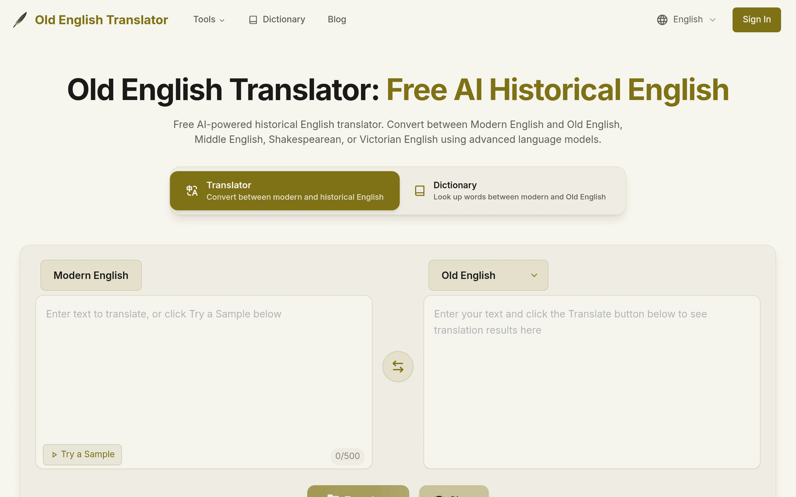 Old English Translator