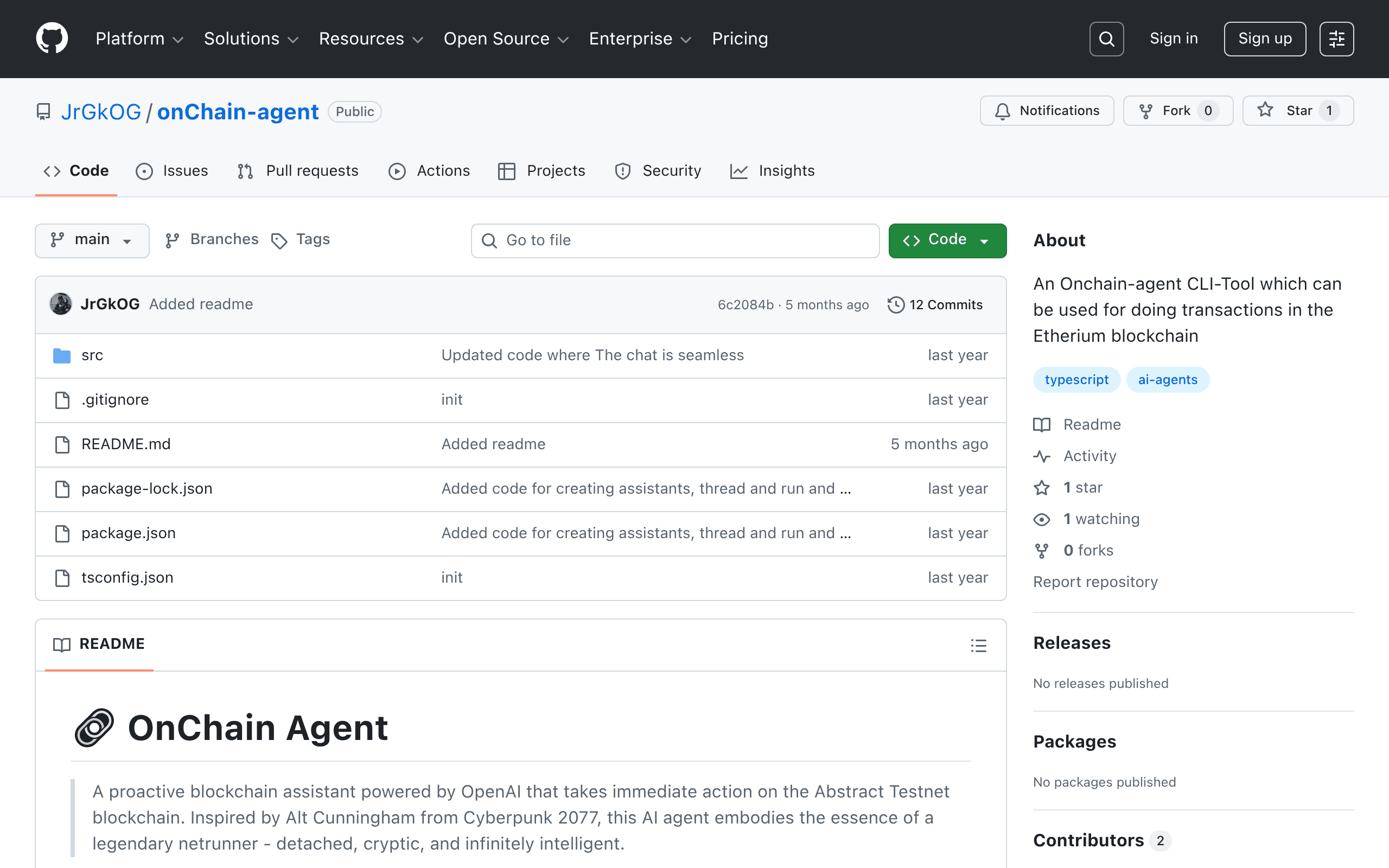 onChain-agent