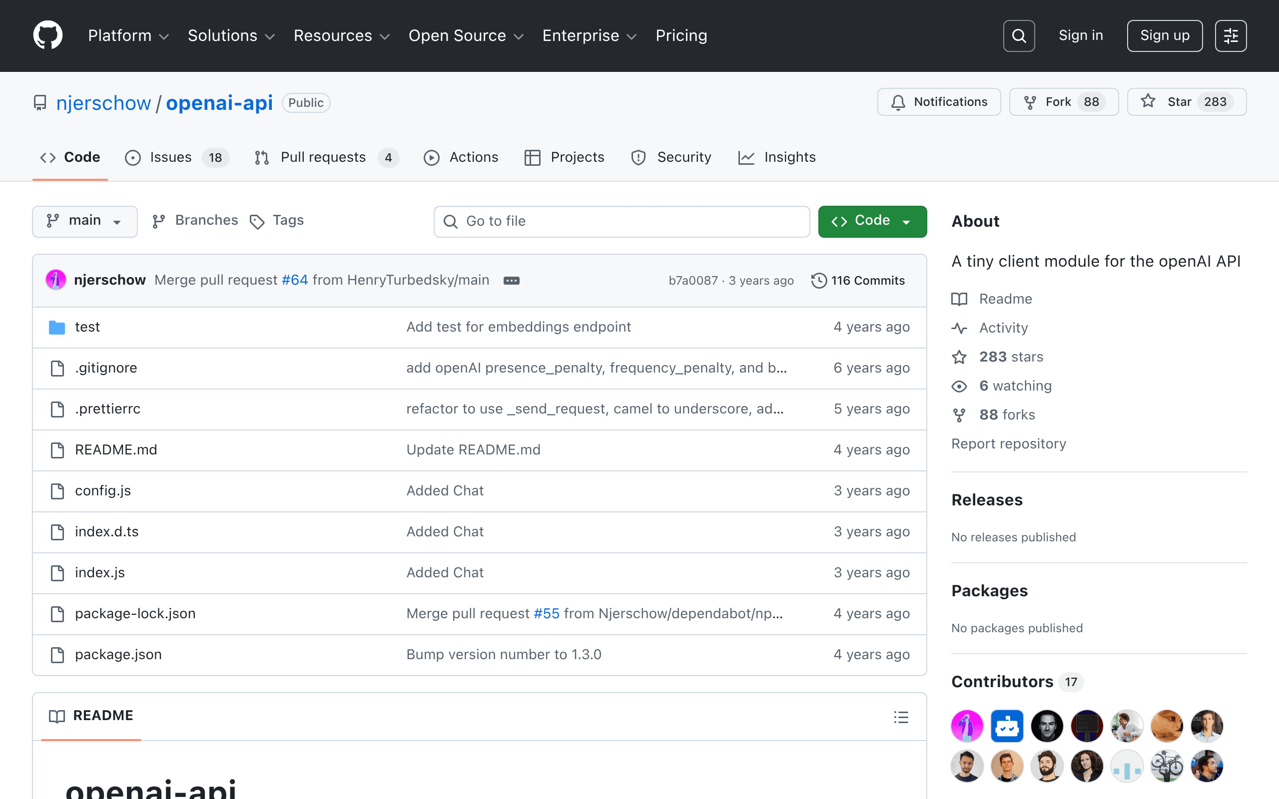 openAI API – Node/Javascript SDK