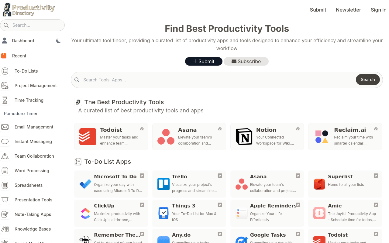 Productivity Directory