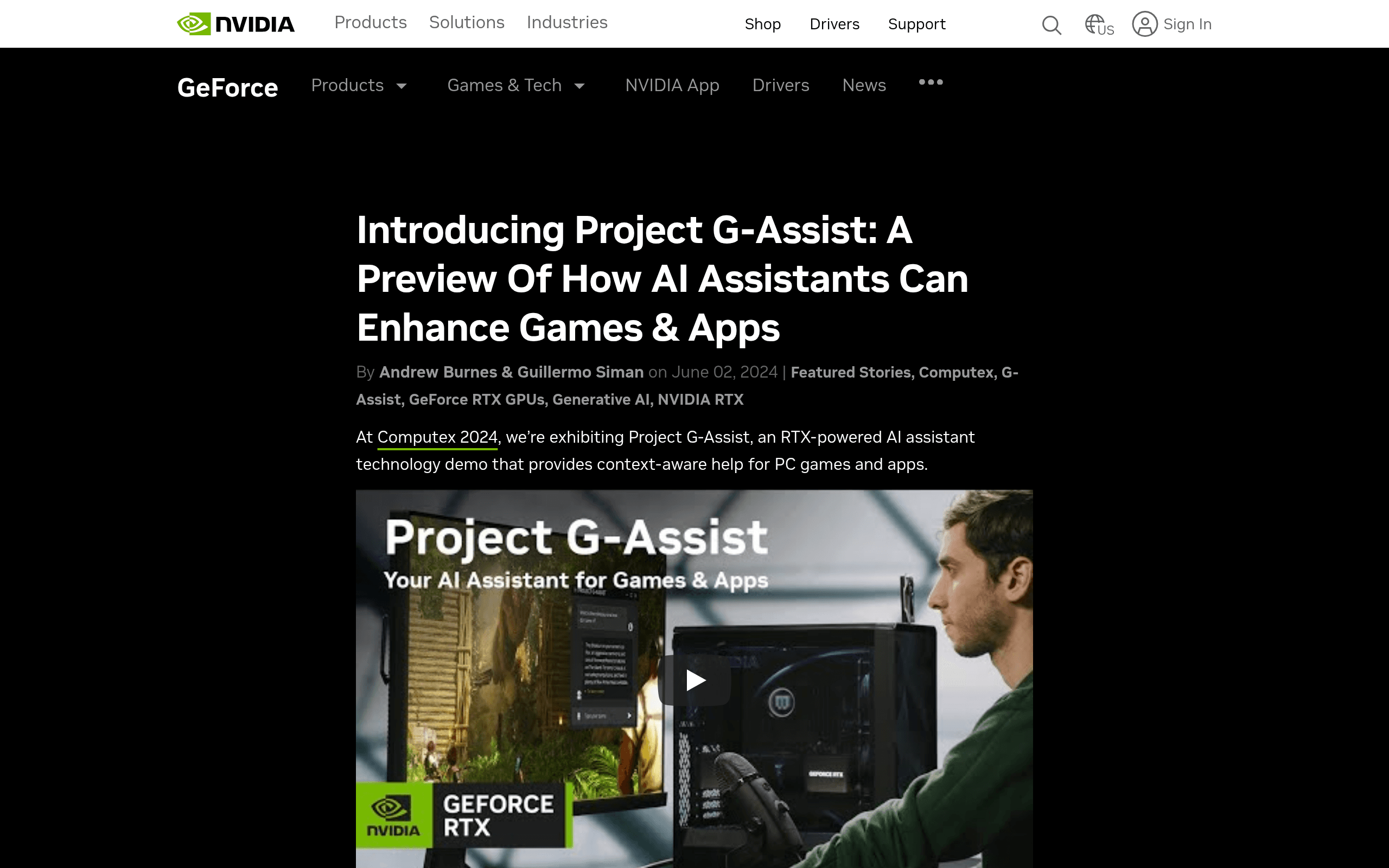 Project G-Assist