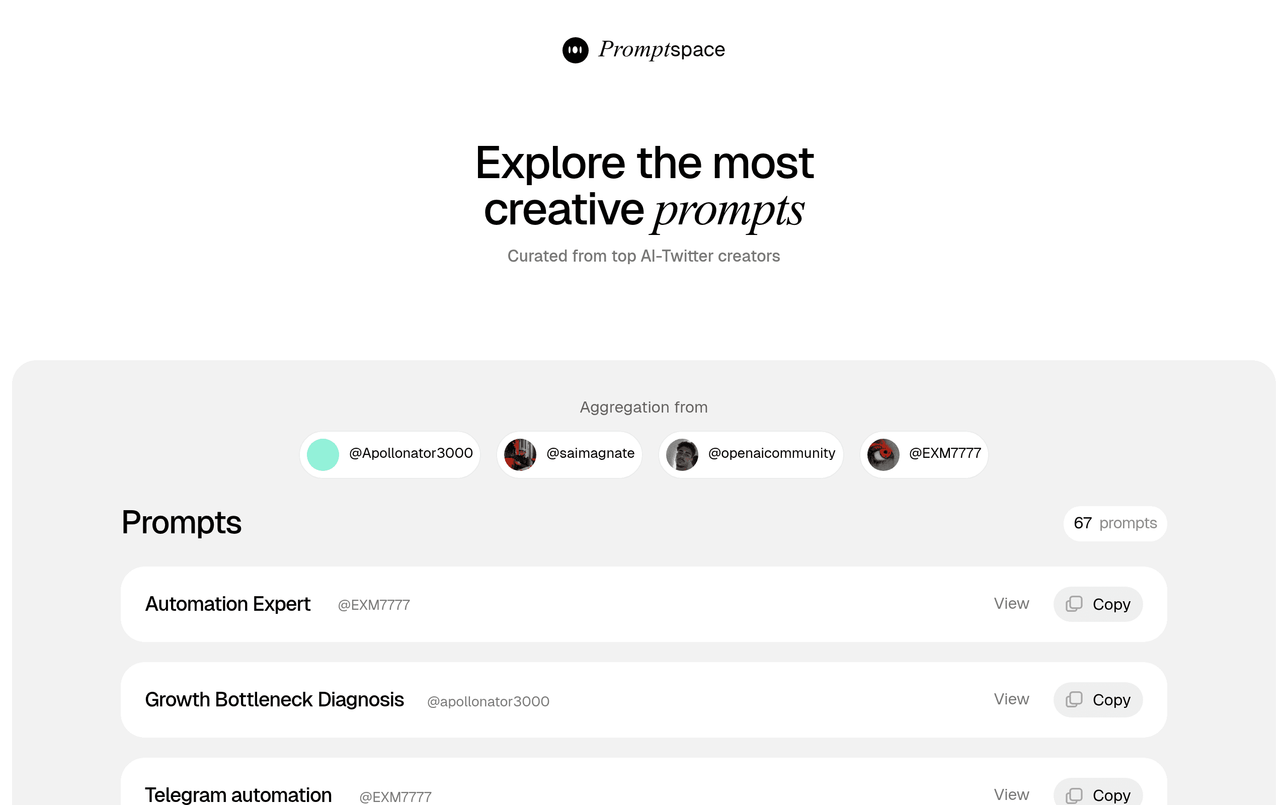 Prompt Space