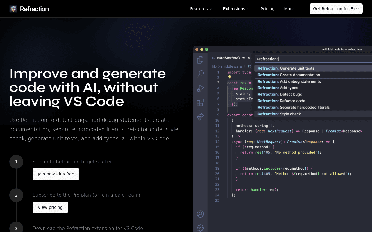 Refraction for VS Code