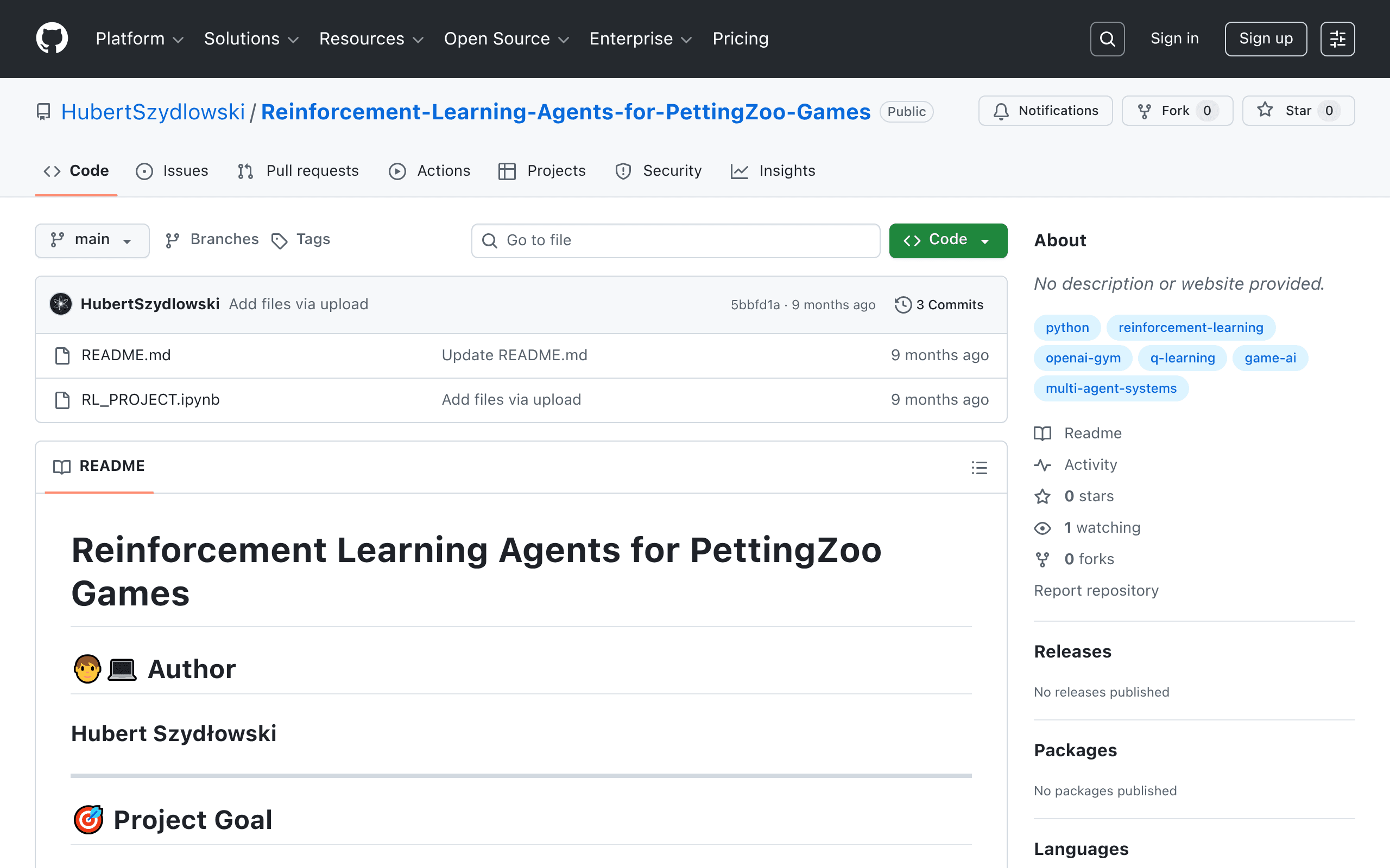 Агенты Reinforcement Learning для игр PettingZoo